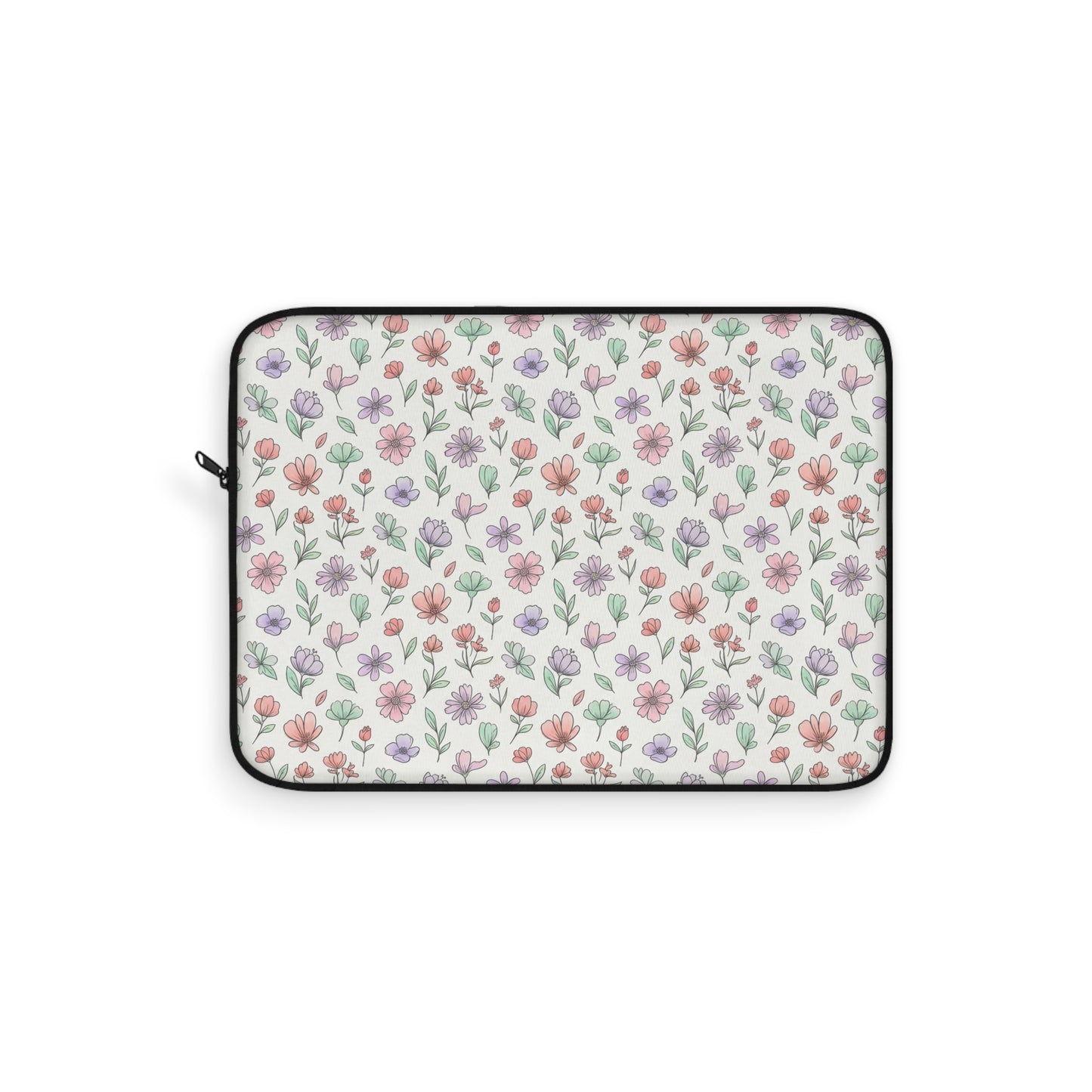 Floral Art Laptop Sleeve — Artistic Botanical Laptop Case