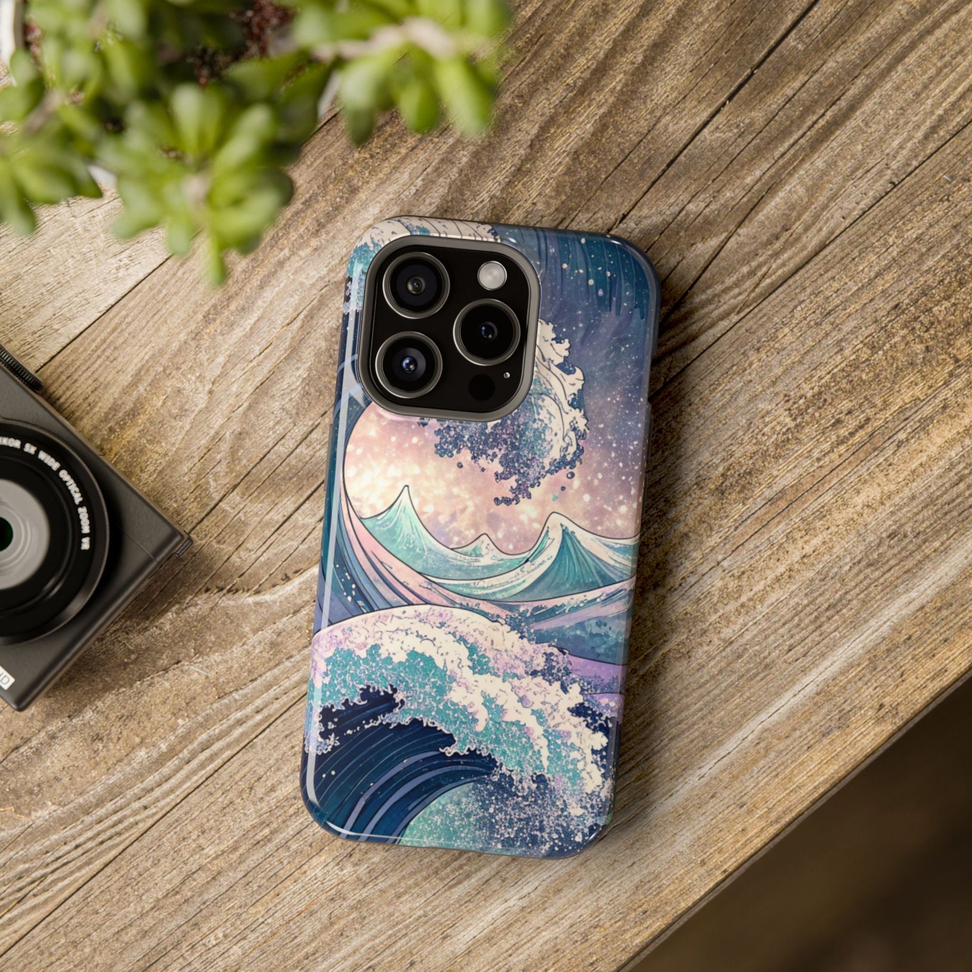 Crashing Waves Design iPhone case with ocean wave artwork and MagSafe® protection