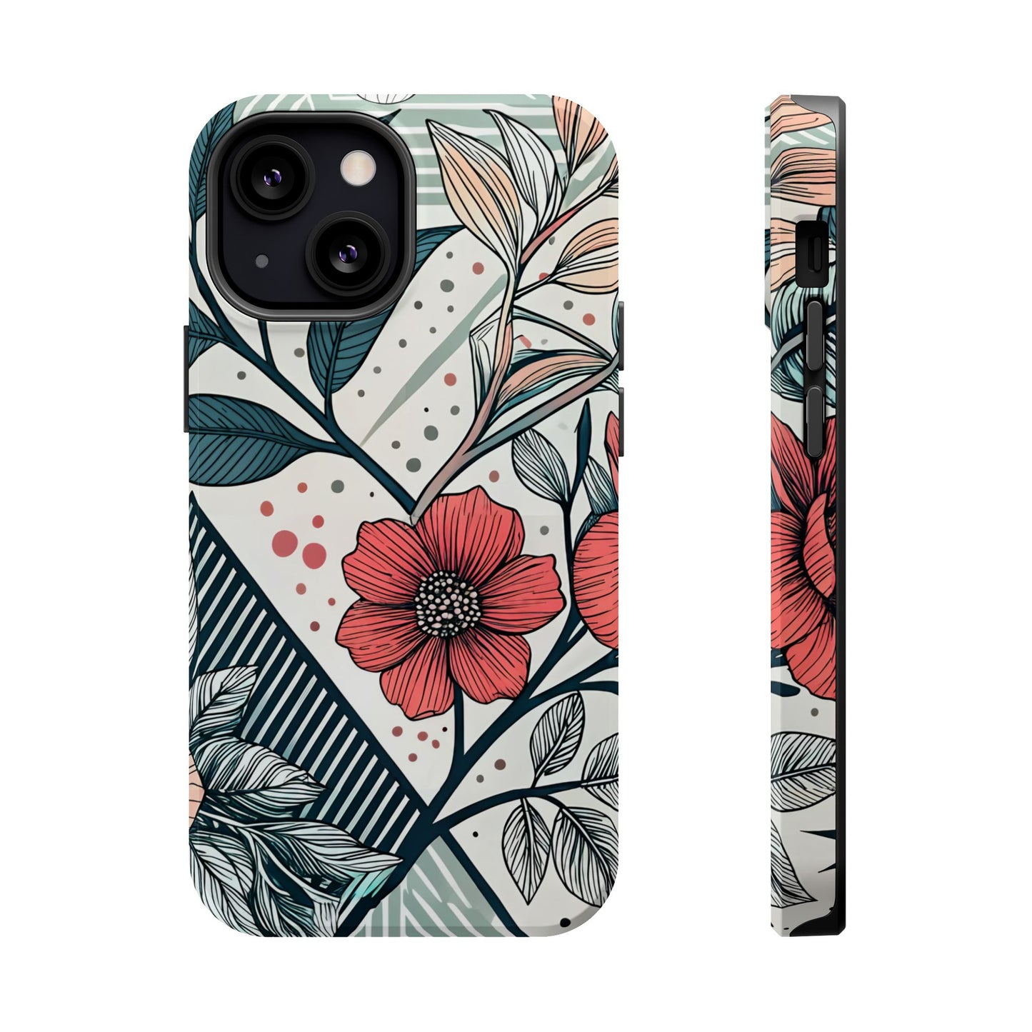 Geometric Flower iPhone Tough Case