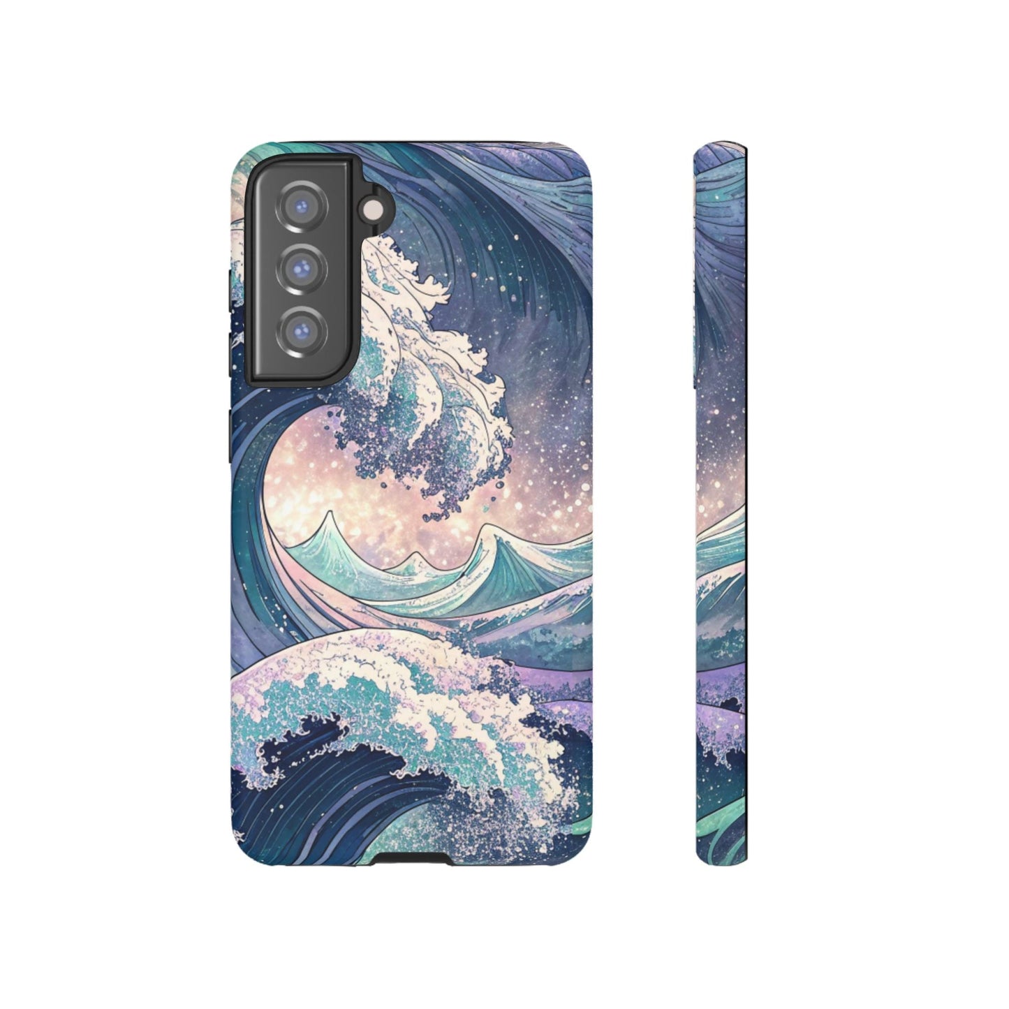Crashing Waves Samsung tough phone case with durable drop protection and beach-inspired wave design for Samsung Galaxy models