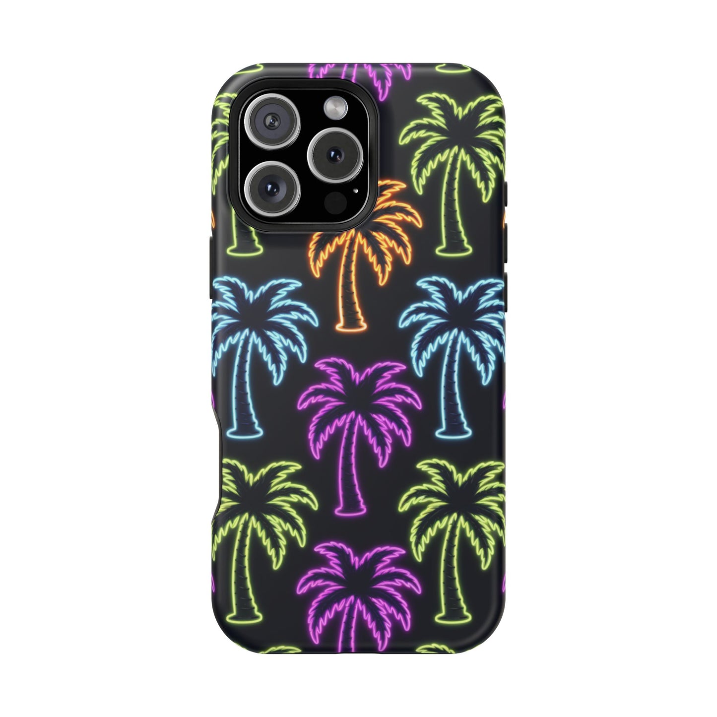 Neon Palm Tree iPhone Tough Case