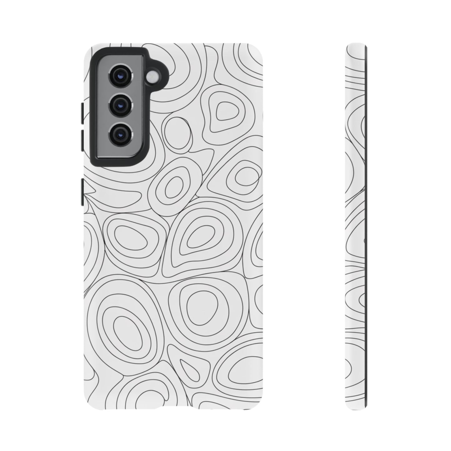Black and White Abstract Circle Design Samsung Case
