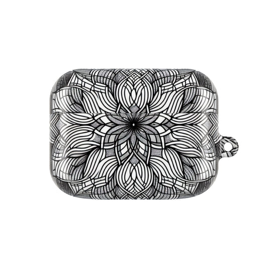 AirPod Case - Black and White Art Explosion Design