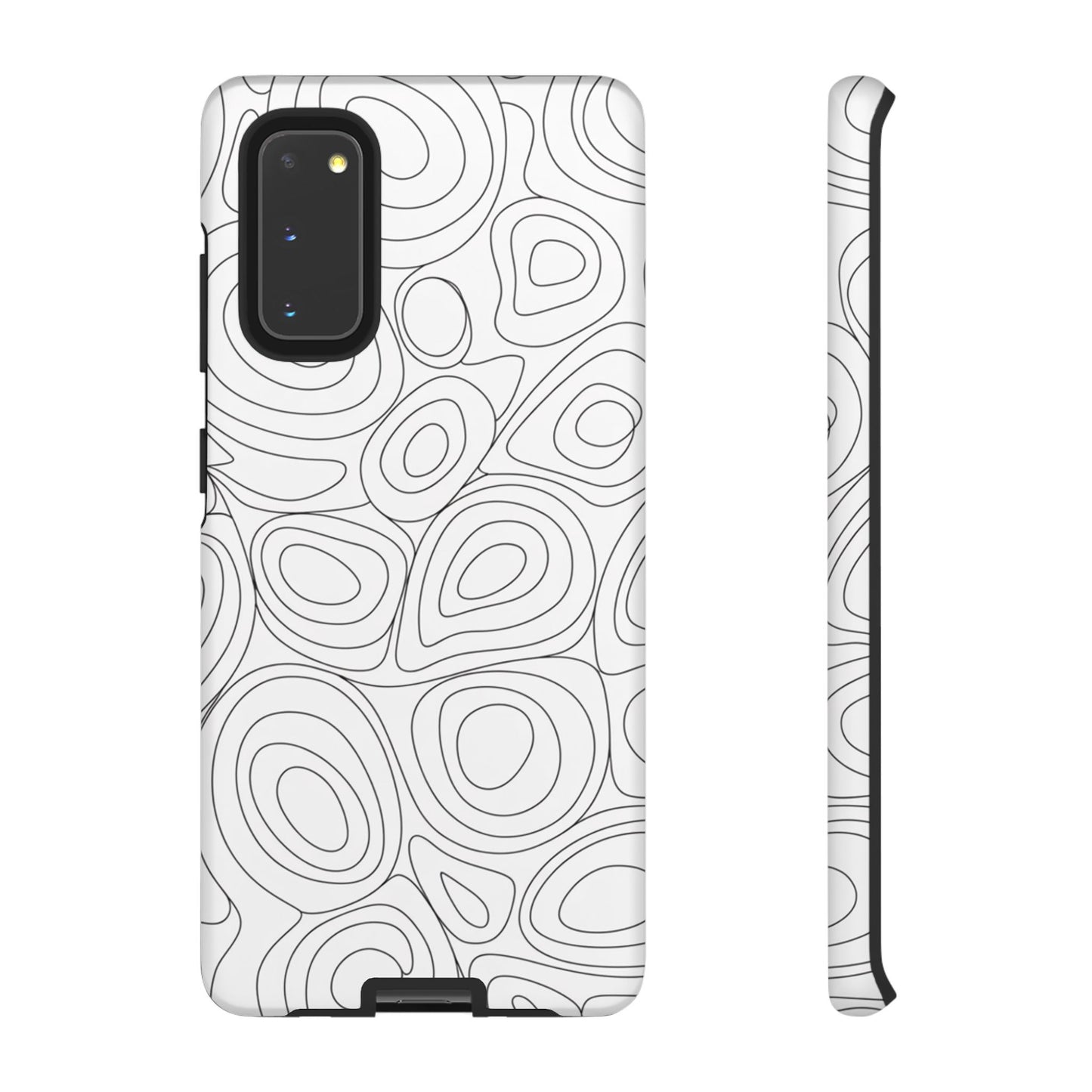 Black and White Abstract Circle Design Samsung Case
