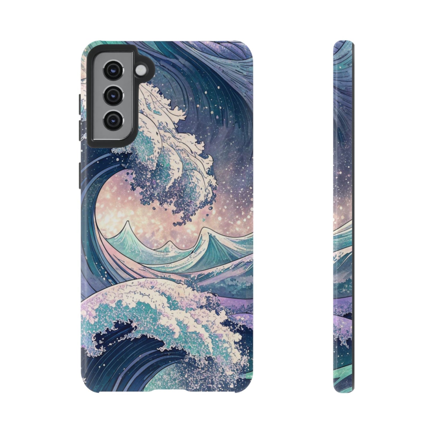 Crashing Waves Samsung tough phone case with durable materials and ocean wave design for Samsung Galaxy models