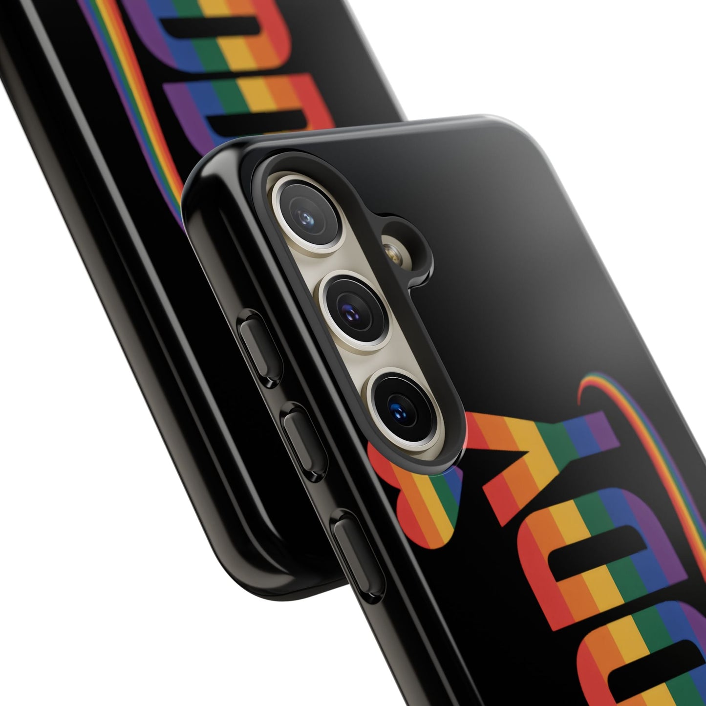 Samsung Tough Case for Samsung Galaxy featuring LGBT inspired rainbow "DADDY" design with durable impact-resistant protection