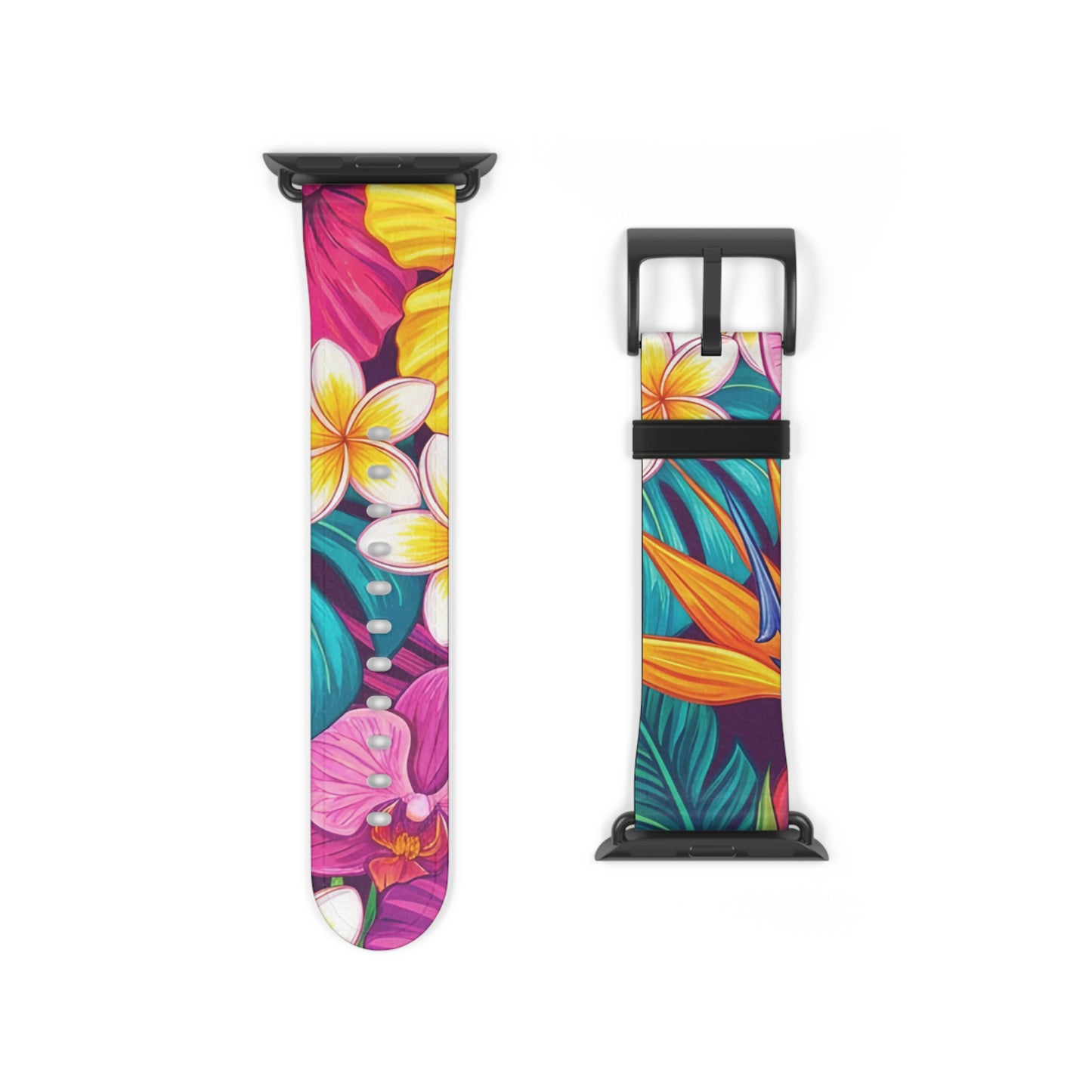Vibrant Floral iWatch Band — Colorful Bloom Replacement Strap