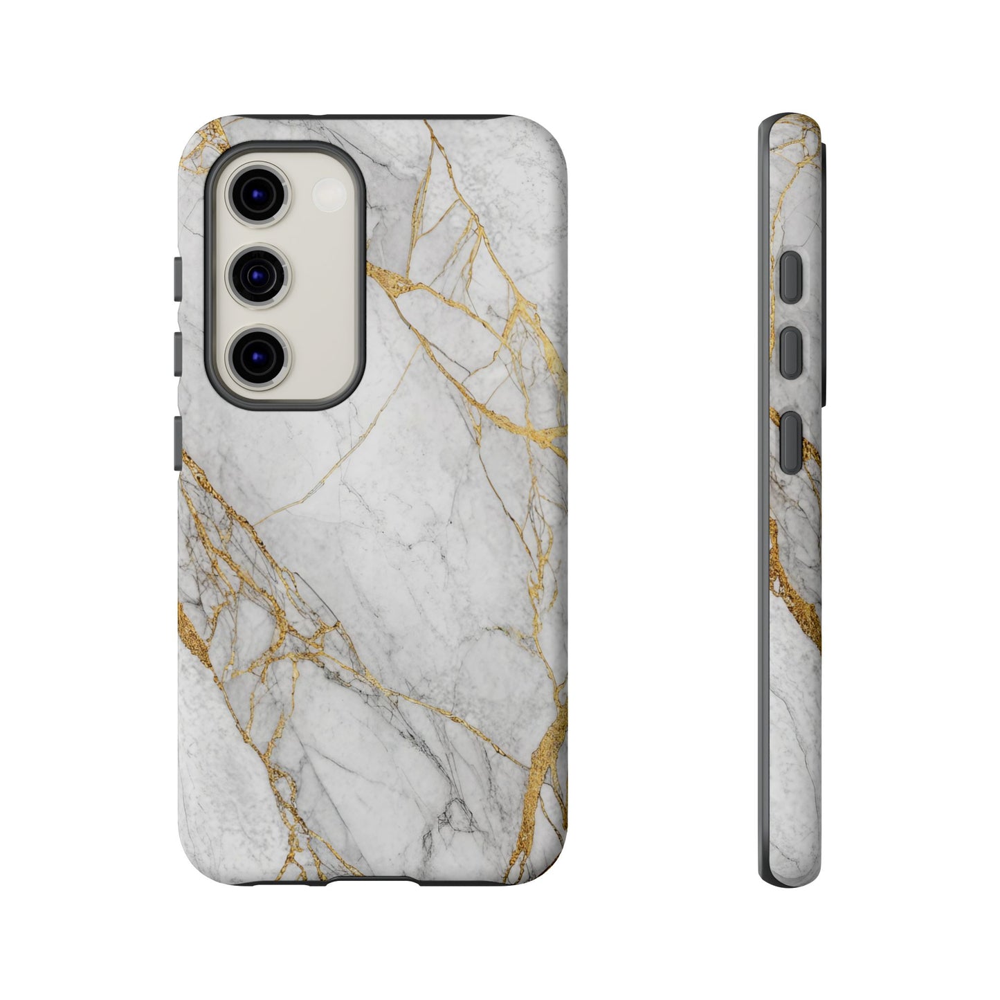 Golden White Marble Samsung Phone Case