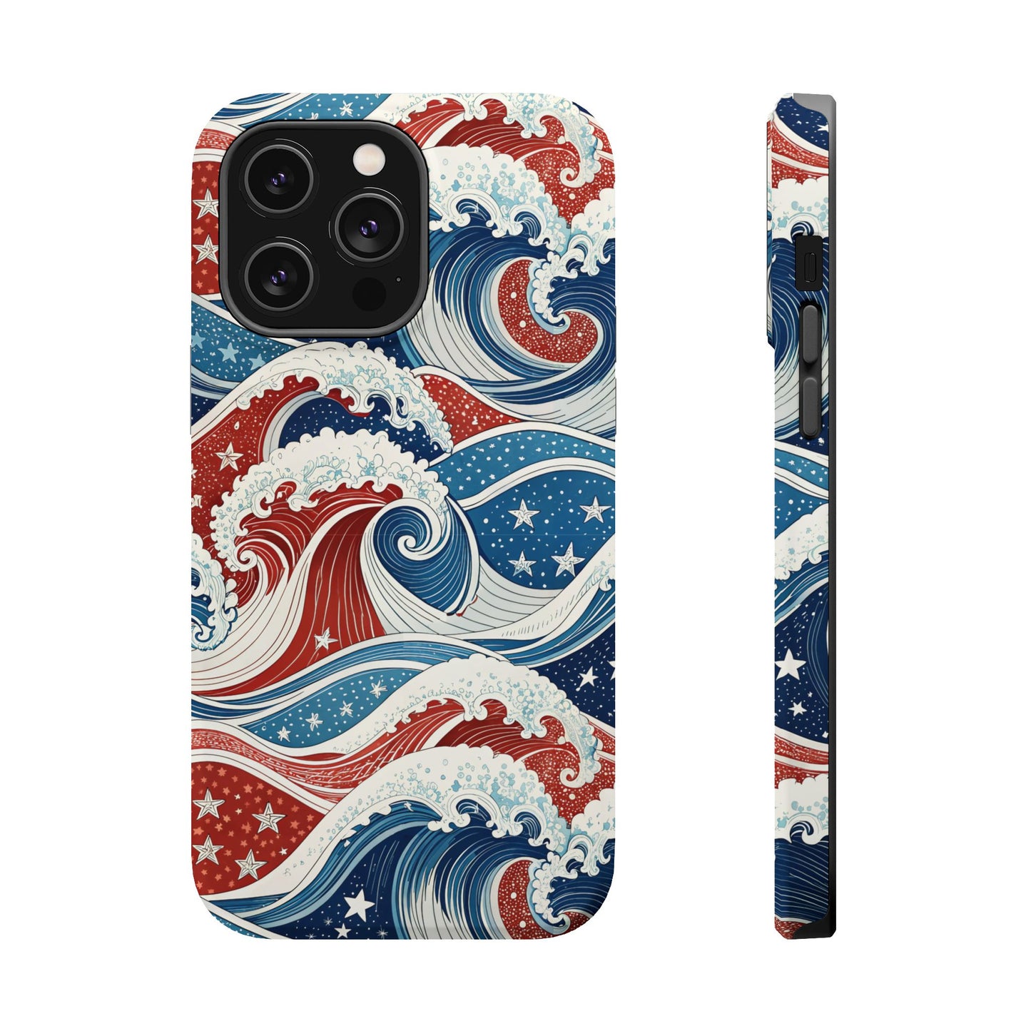 Patriotic Waves Design iPhone Tough Case