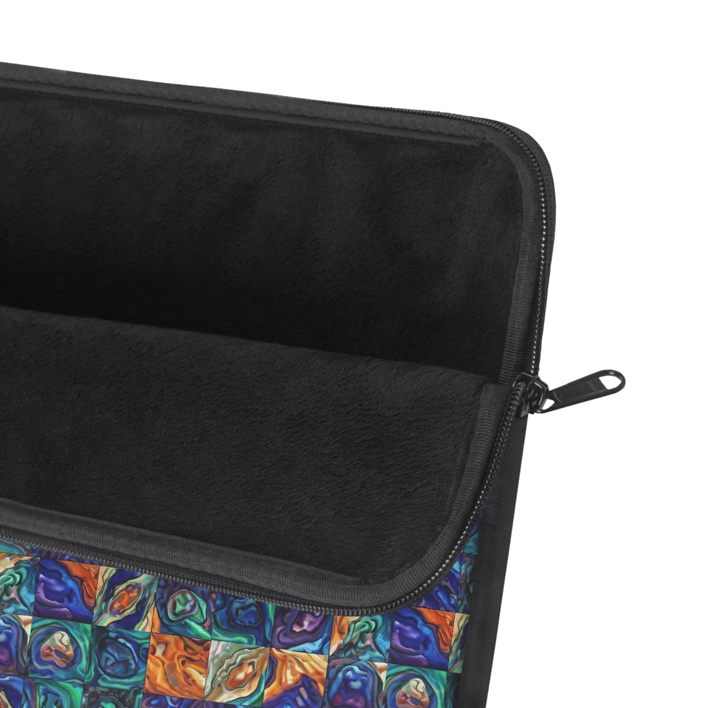Abstract Purple & Green Seascape Laptop Sleeve — Artistic Ocean-Inspired Protective Case
