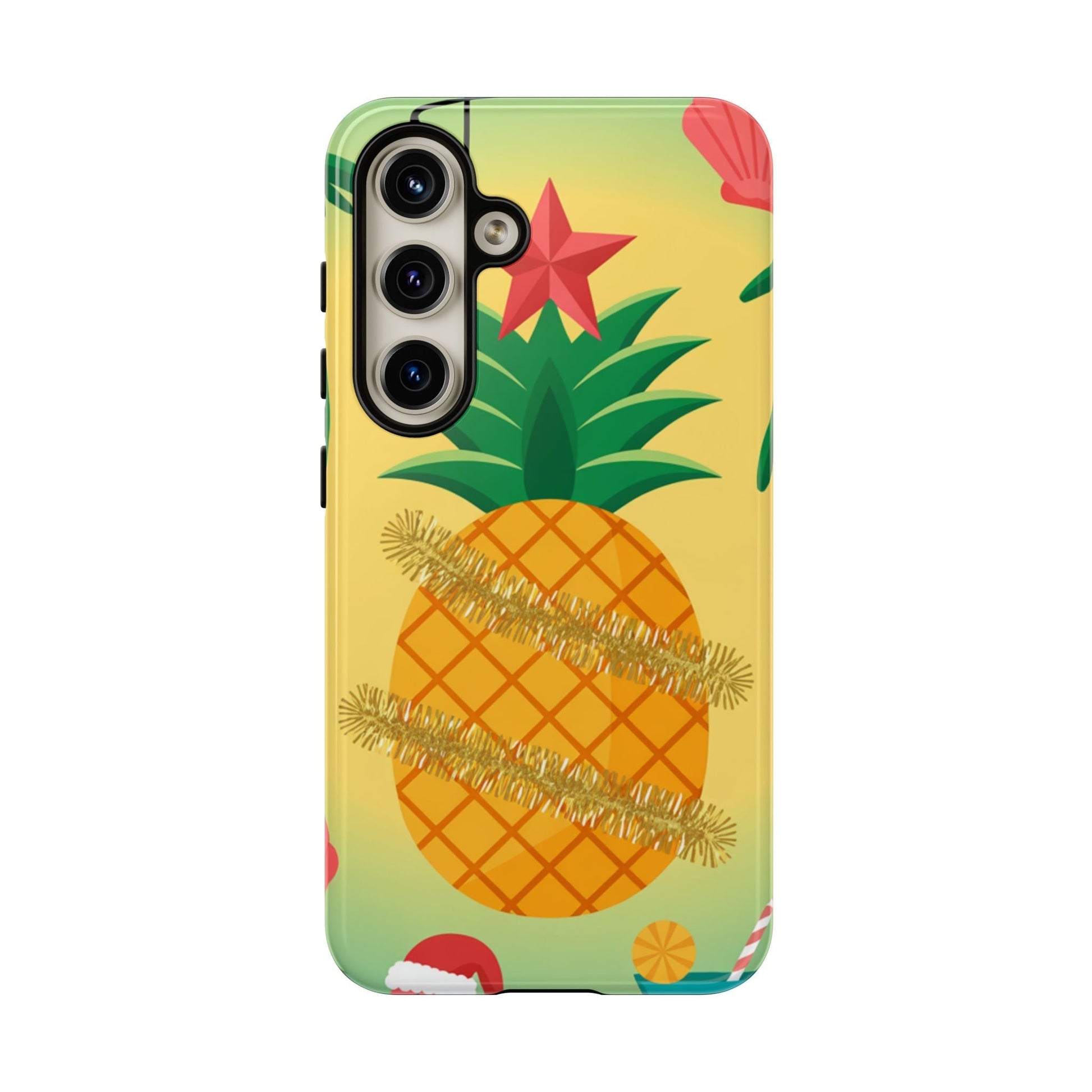 Samsung Christmas Pineapple phone case with festive pineapple and holiday design for durable protection