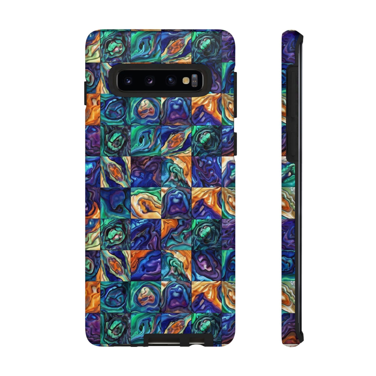 Abstract Purple & Green Sea Scape Samsung Phone Tough Case