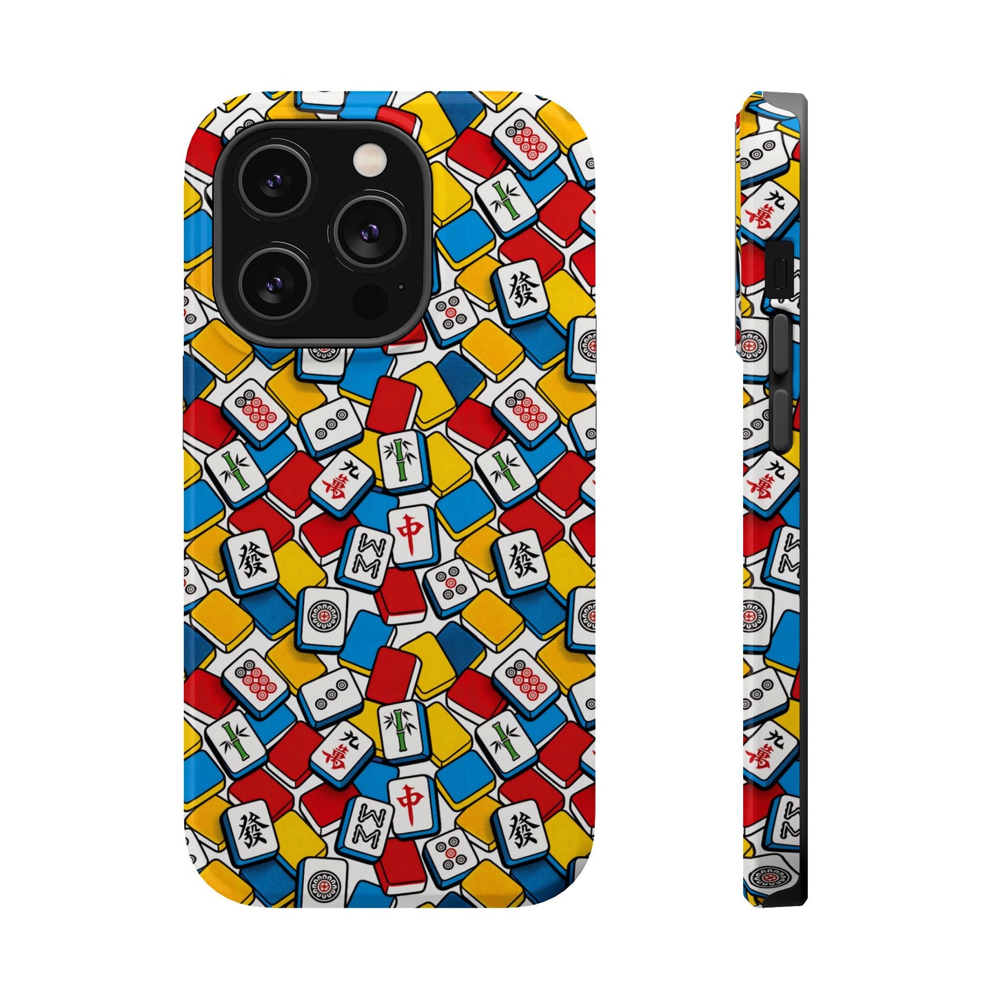 Mahjong-Inspired Vibrant iPhone Case — Magnetic Impact-Resistant