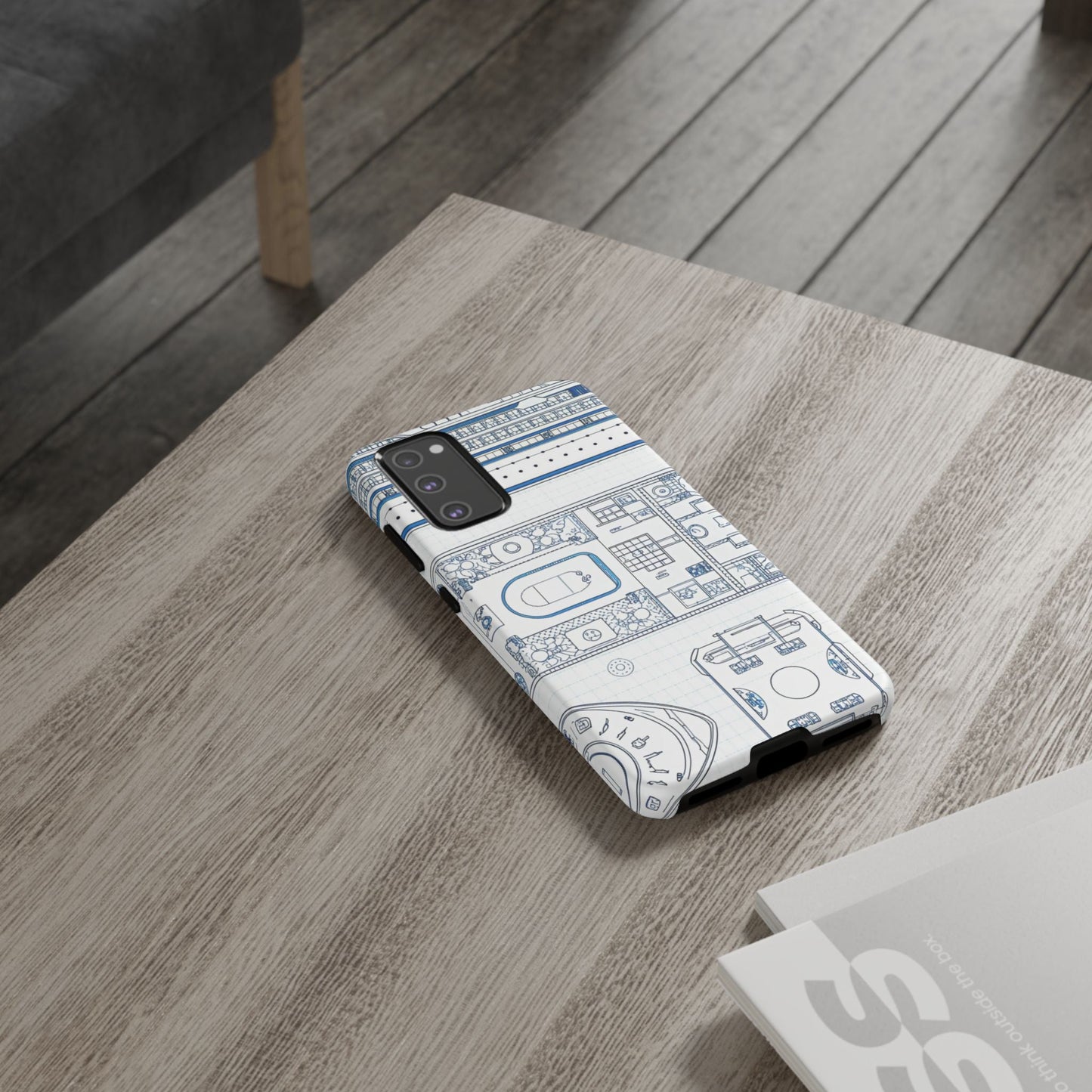 Samsung phone case with cruise ship design, featuring 3D wrap, UV protection, and impact resistance.
