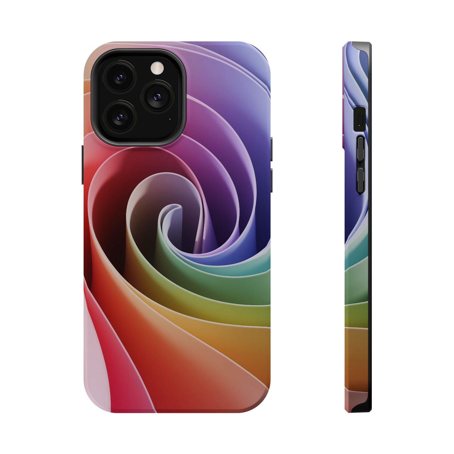 Twisted Rainbow Swirl Design iPhone Tough Case