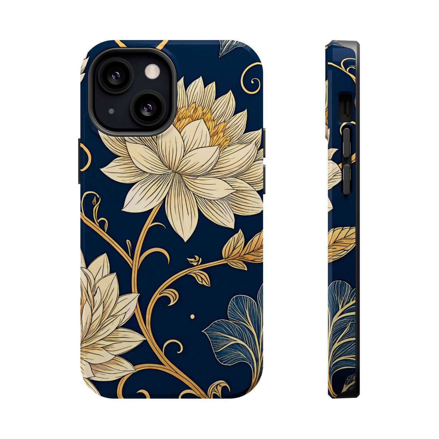 Golden Flower Design iPhone Tough Case