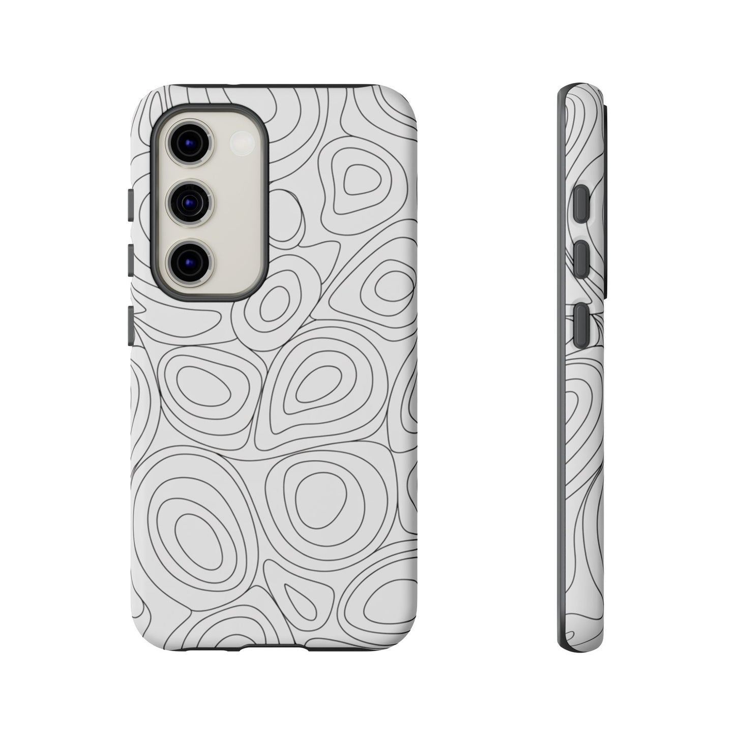 Black and White Abstract Circle Design Samsung Case