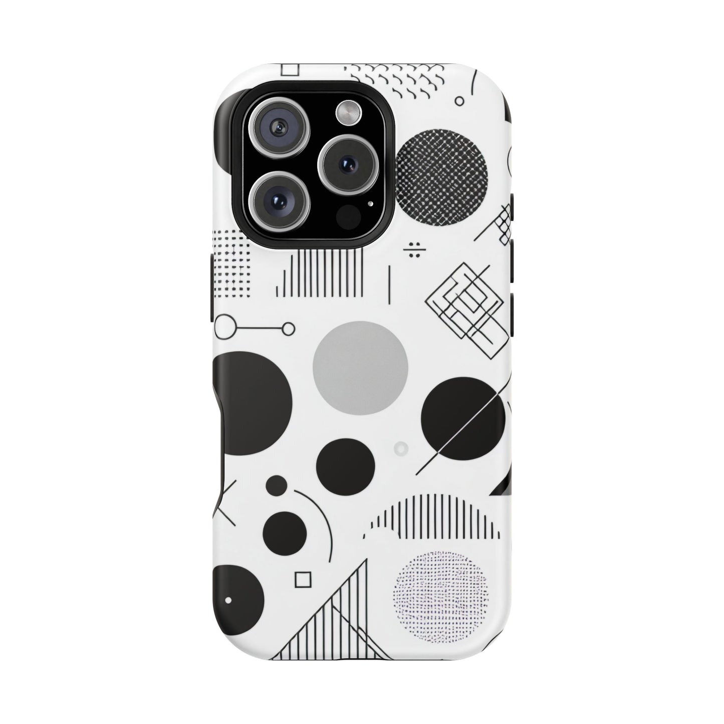 Black and White Abstract Art iPhone Case