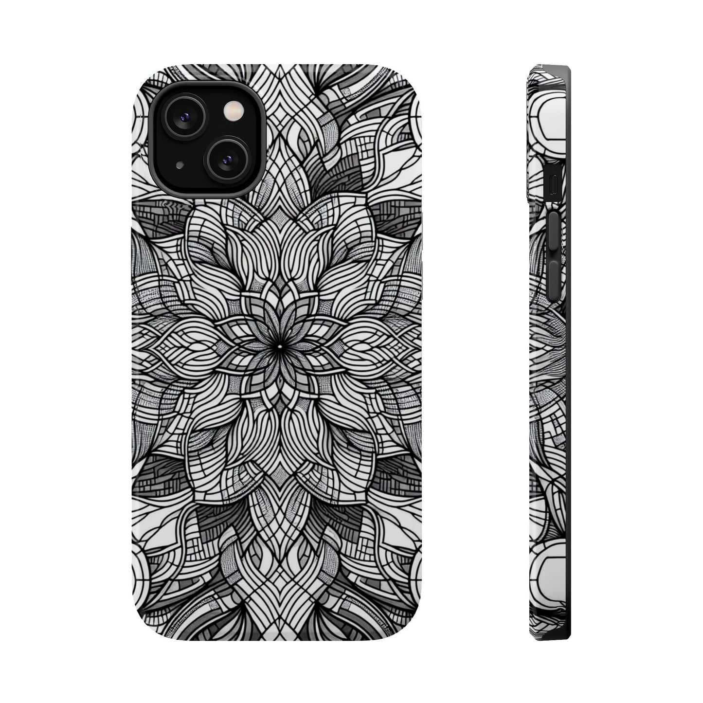 Black and White Art Explosion iPhone Tough Case