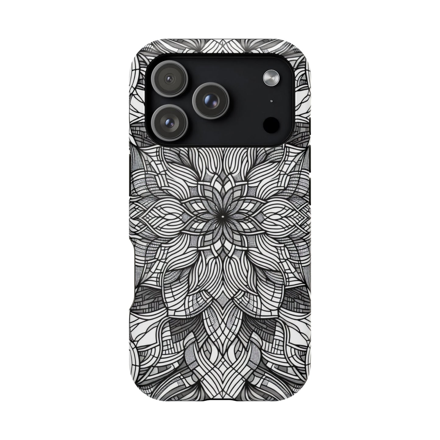 Black and White Art Explosion iPhone Tough Case