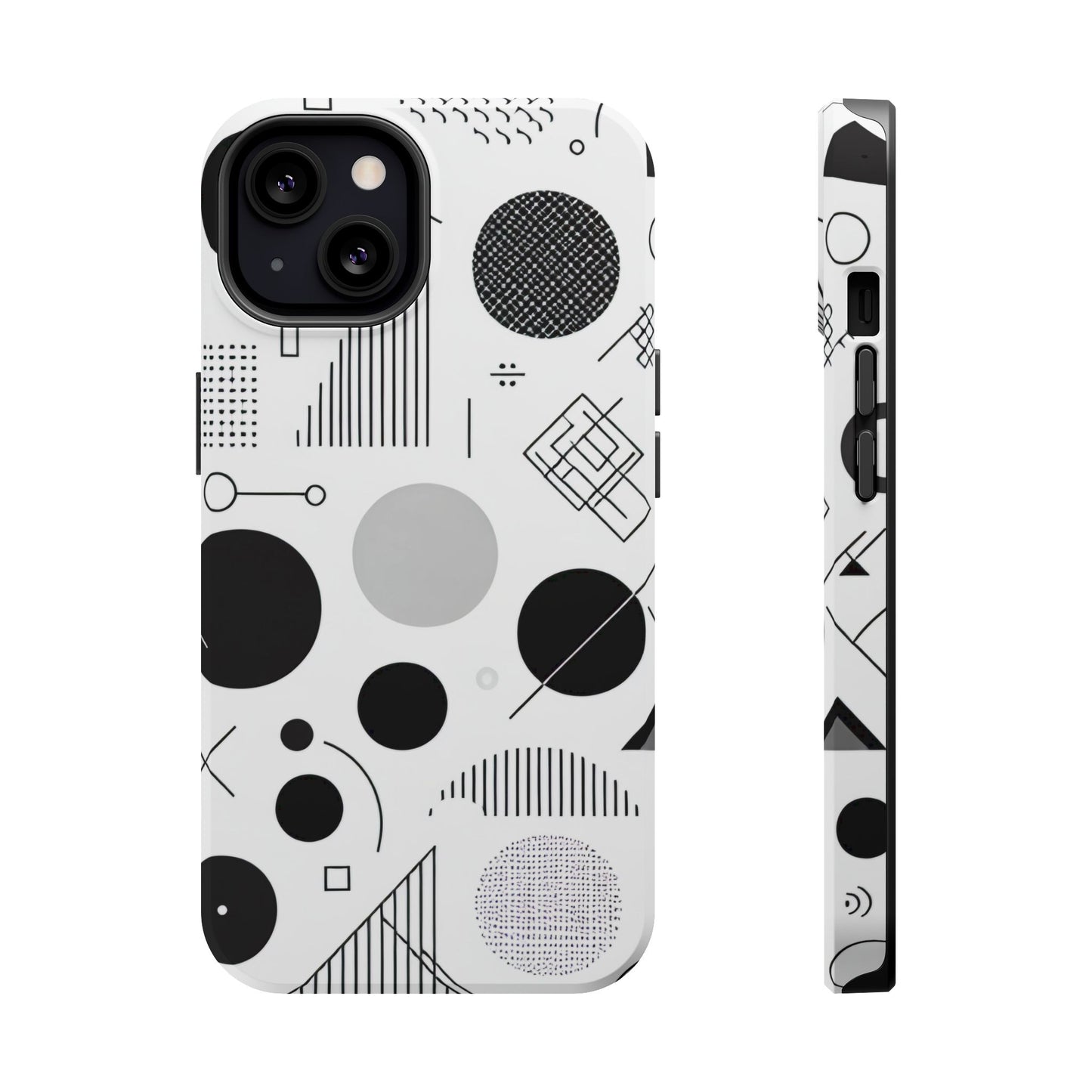 Black and White Abstract Art iPhone Case