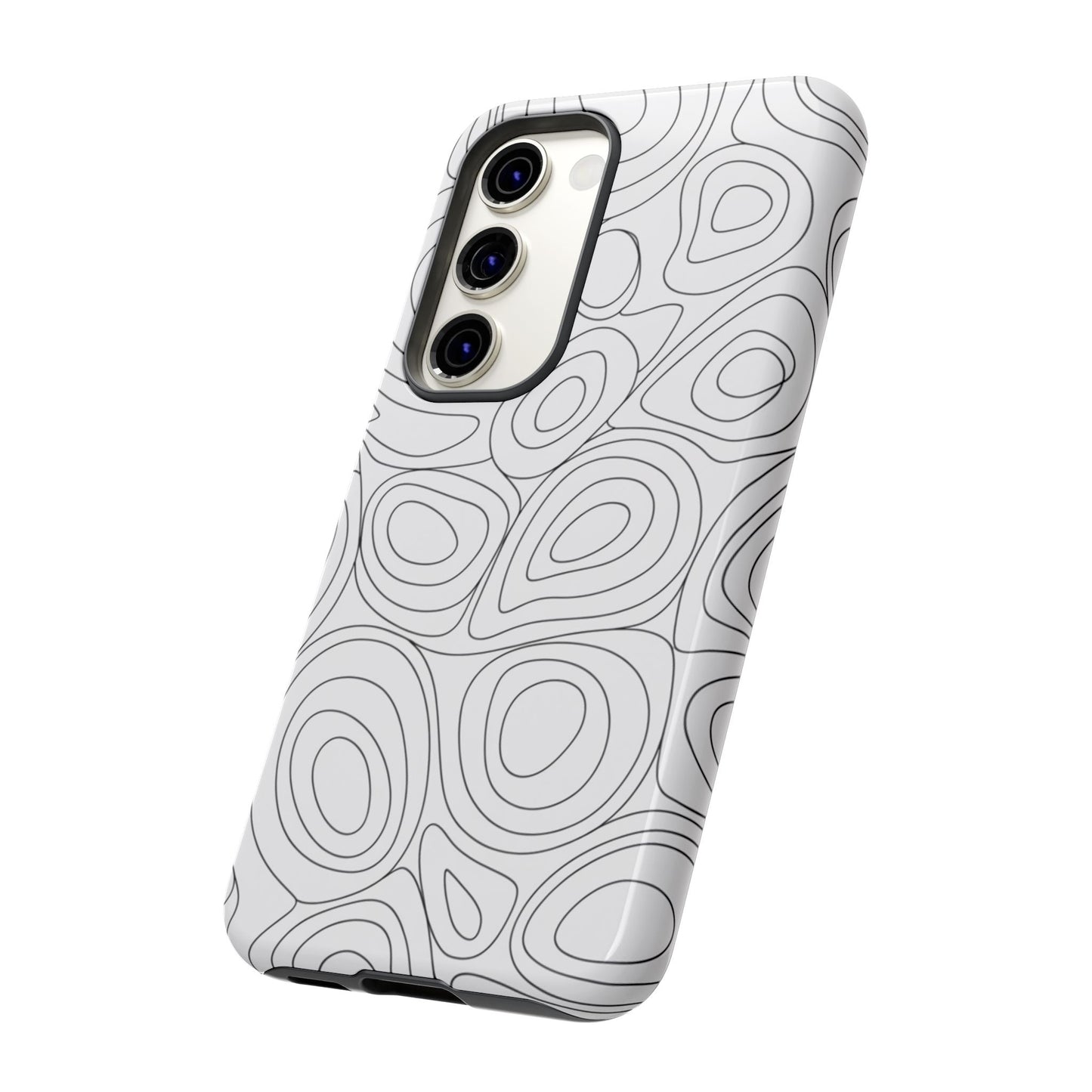 Black and White Abstract Circle Design Samsung Case