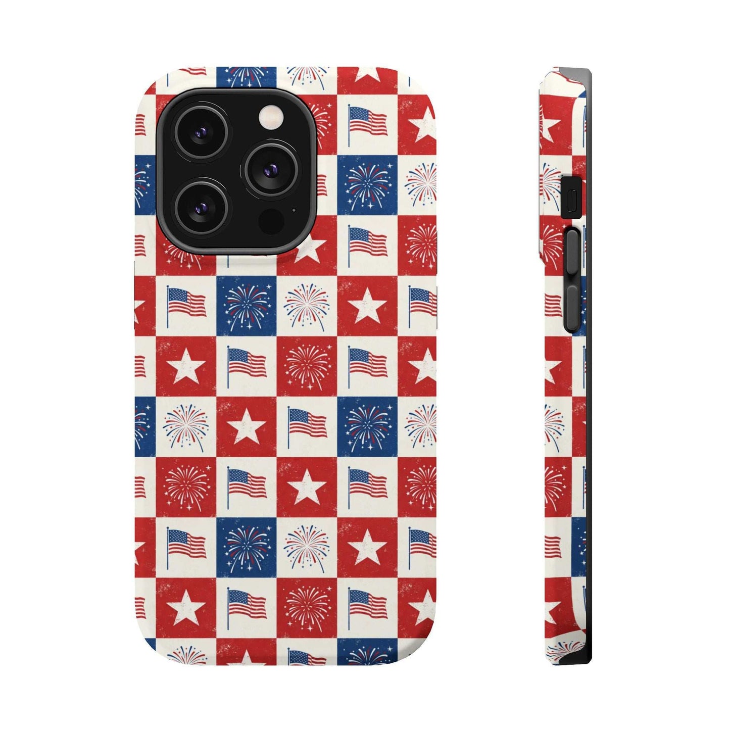 4th of July Patriotic iPhone Case — Magnetic Impact-Resistant