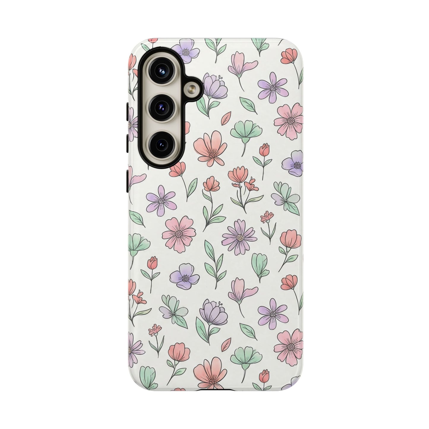 Floral Tough Cases — Artistic Flower Samsung Phone Case