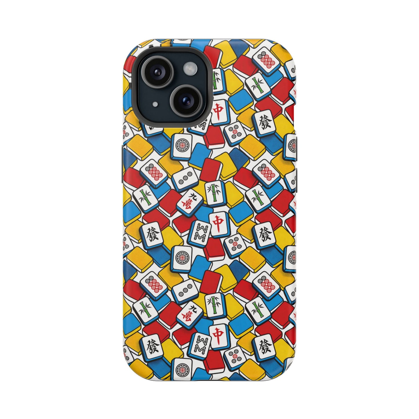 Mahjong-Inspired Vibrant iPhone Case — Magnetic Impact-Resistant