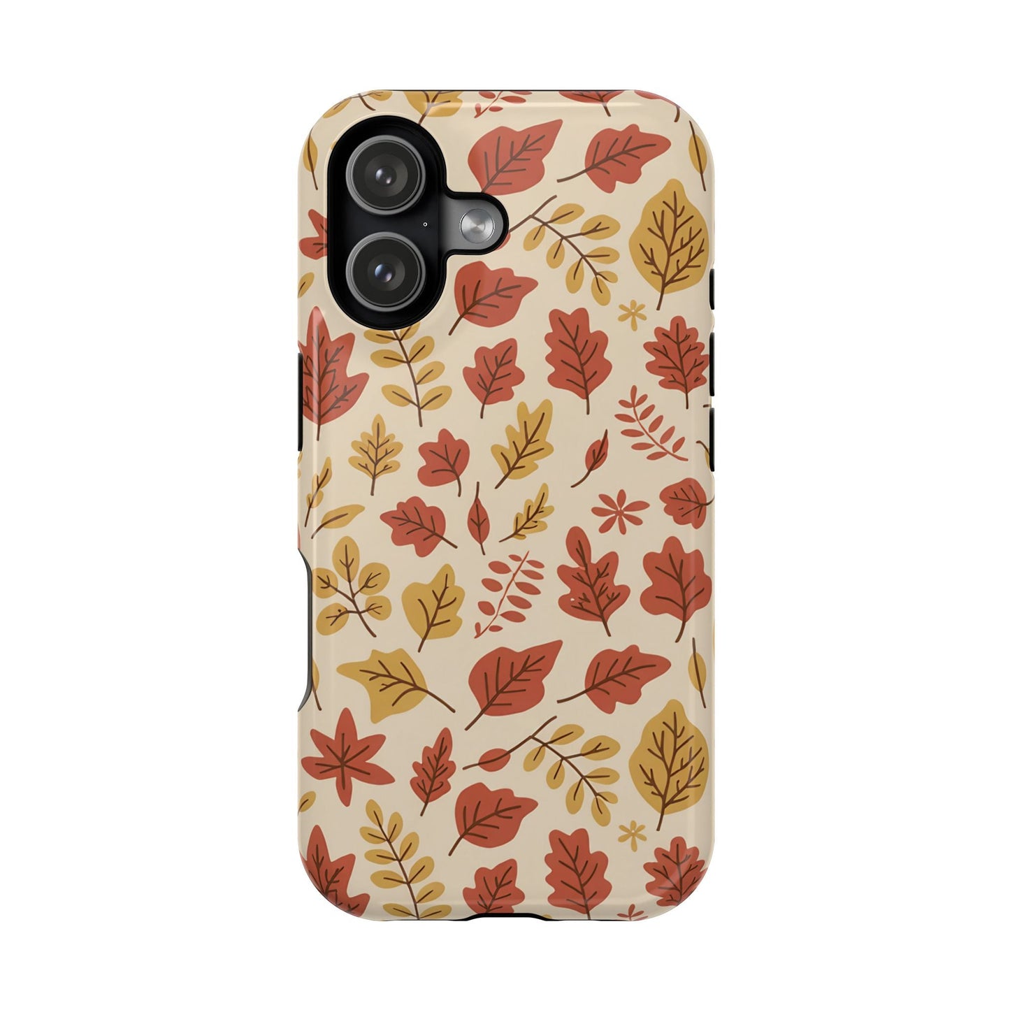 Fall Leaves iPhone tough case with autumn leaf pattern and durable protective design