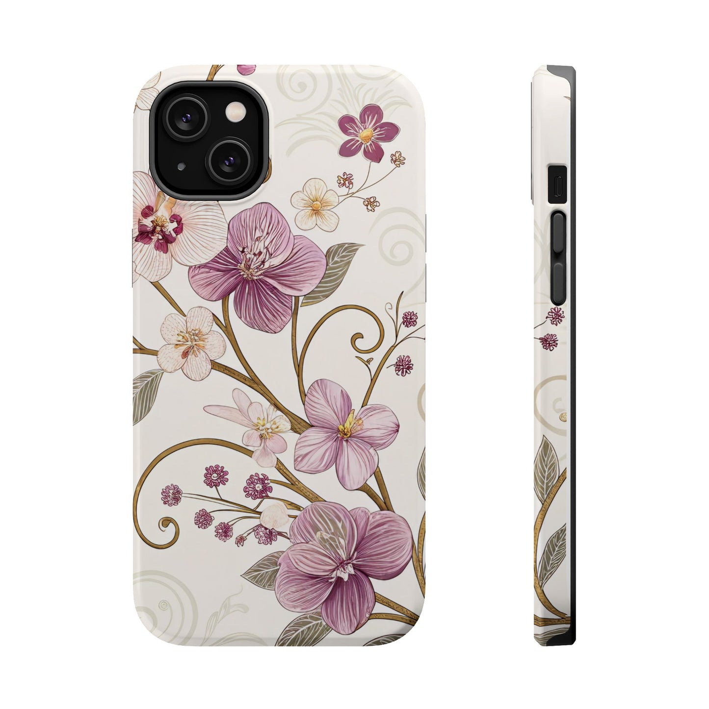 Purple Flower Design iPhone Tough Case