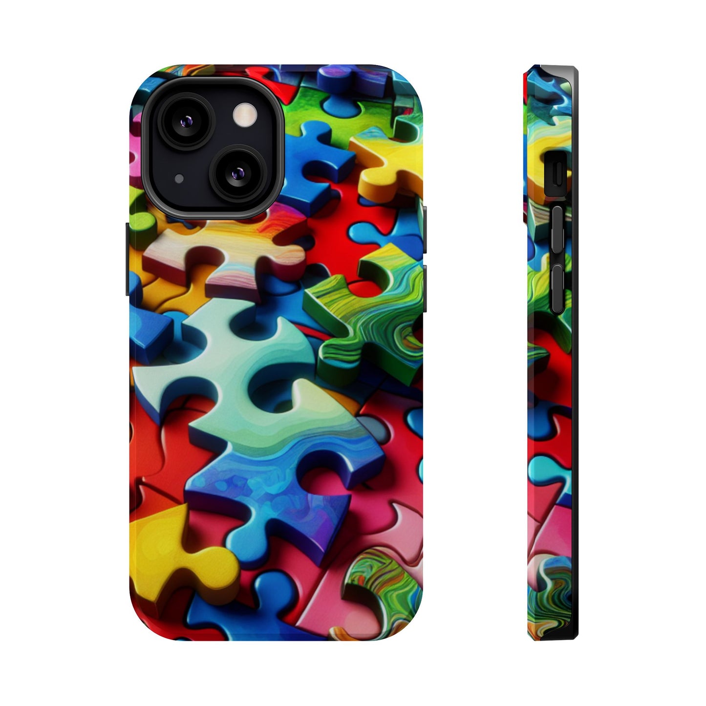 Rainbow Puzzle iPhone Tough Case