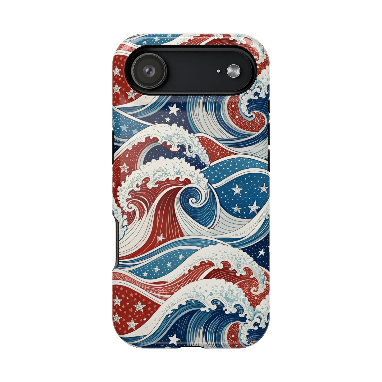 Patriotic Waves Design iPhone Tough Case