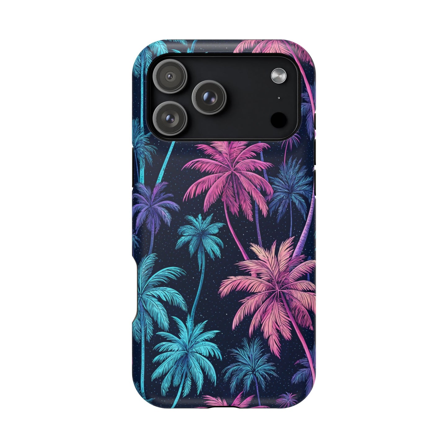 Neon Palm Trees Phone Case - Tropical iPhone Cover with MagSafe®