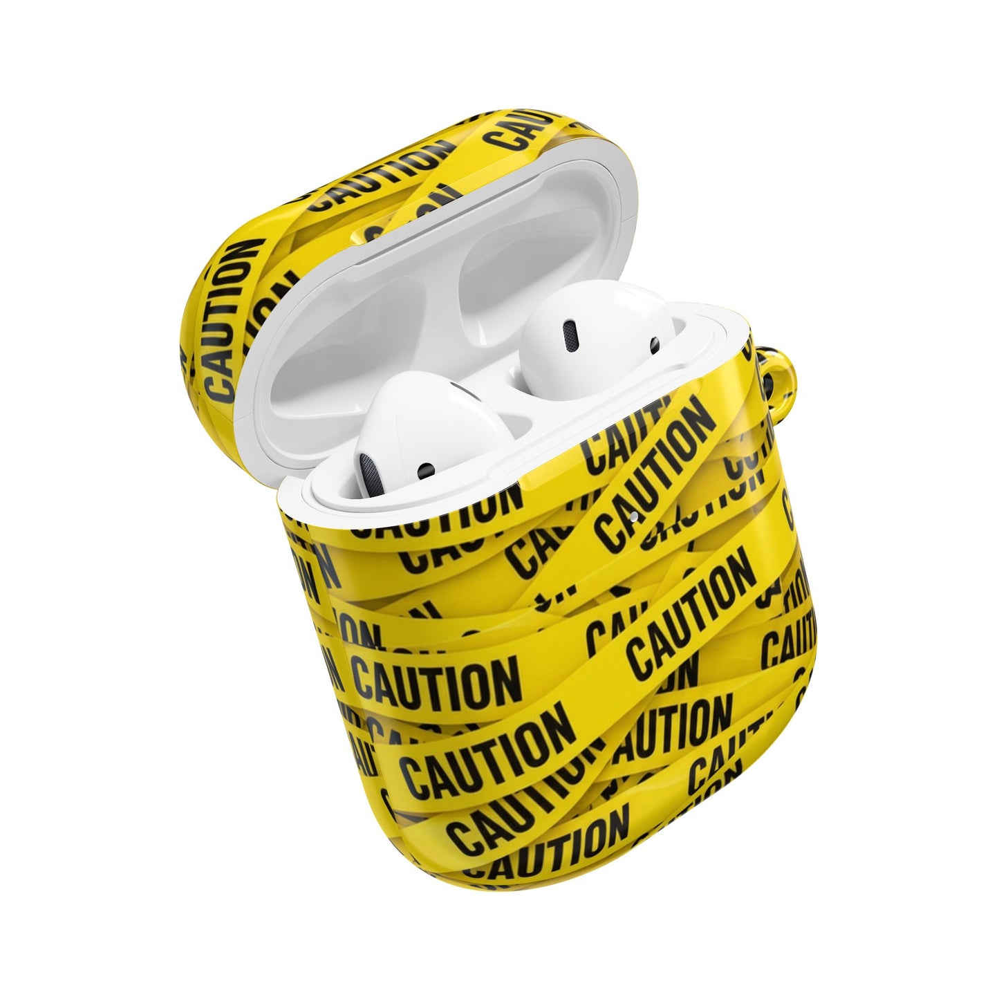 Caution Tape Covered AirPod Case