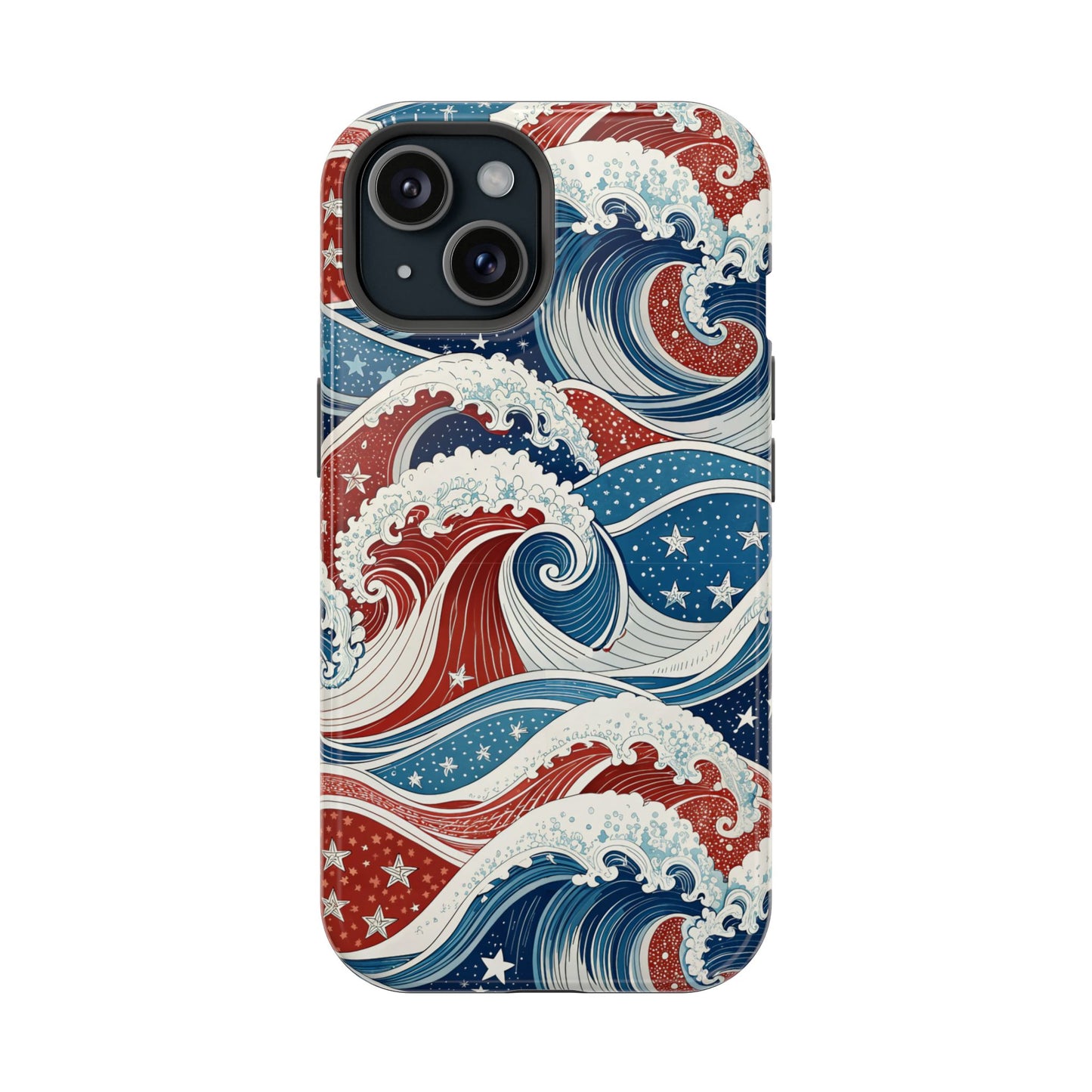 Patriotic Waves Design iPhone Tough Case