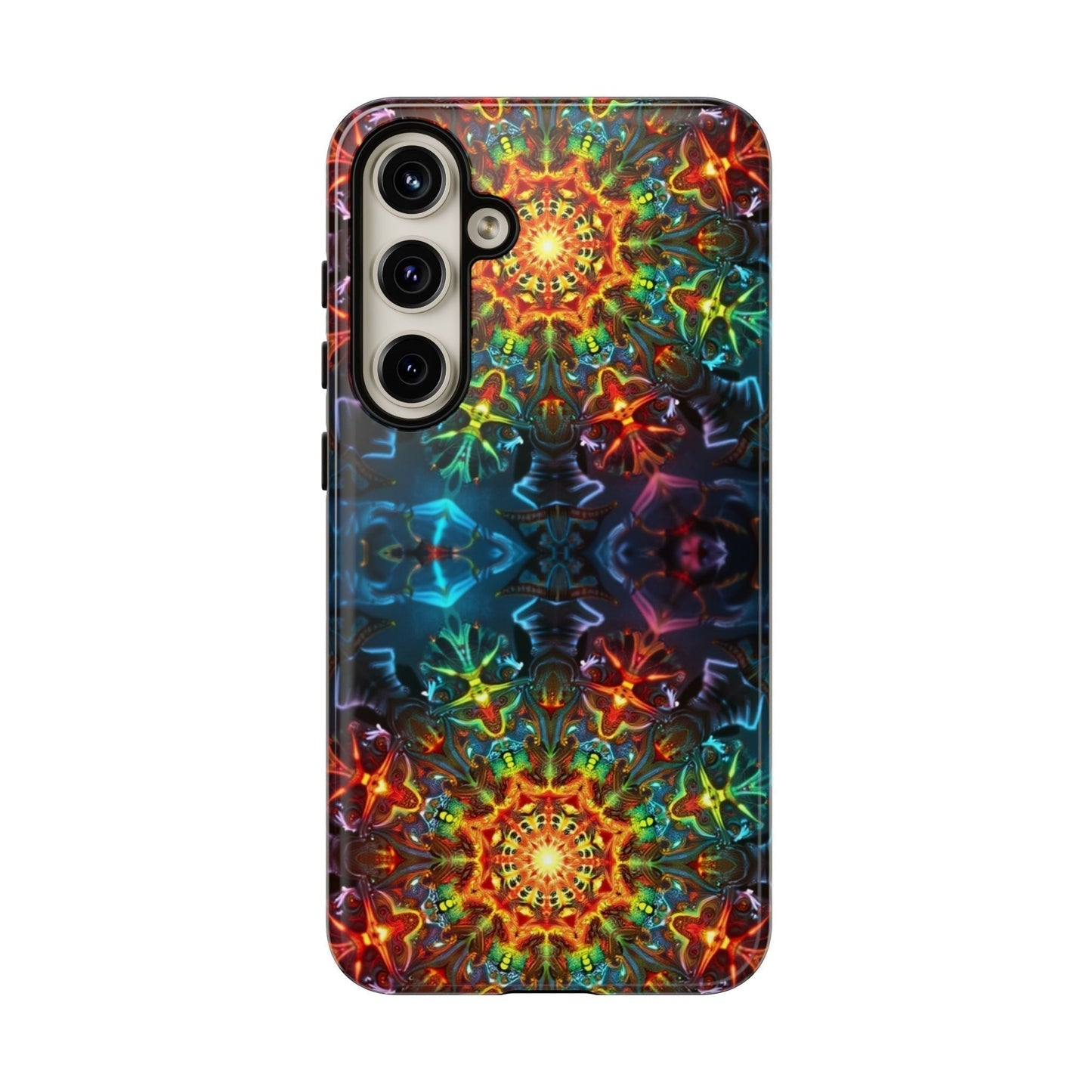 Abstract Kaleidoscope Samsung phone case with vibrant, colorful kaleidoscope pattern and protective design for Samsung Galaxy models.