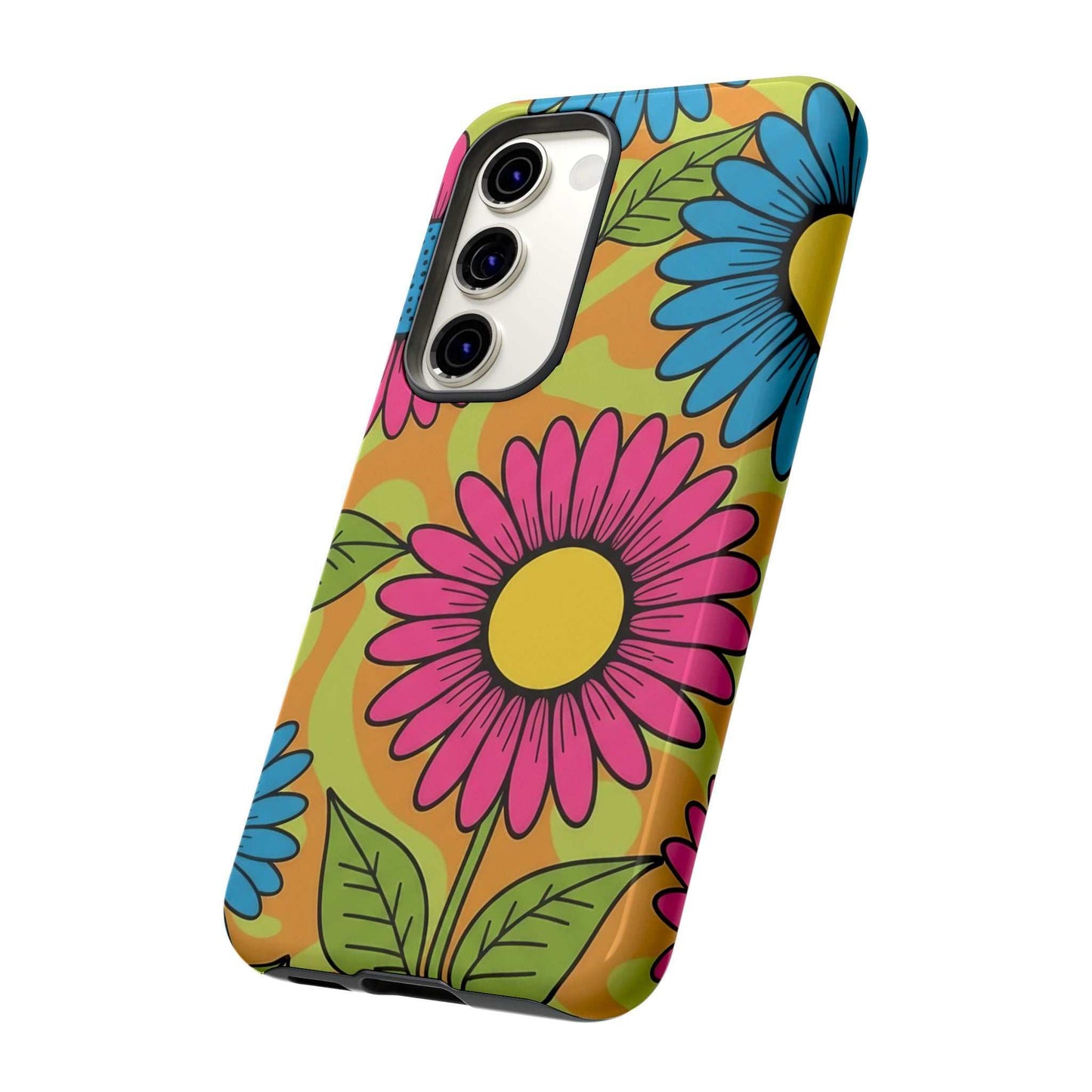 Samsung Tough Case with colorful love child floral design, durable and impact-resistant phone case for protection and style