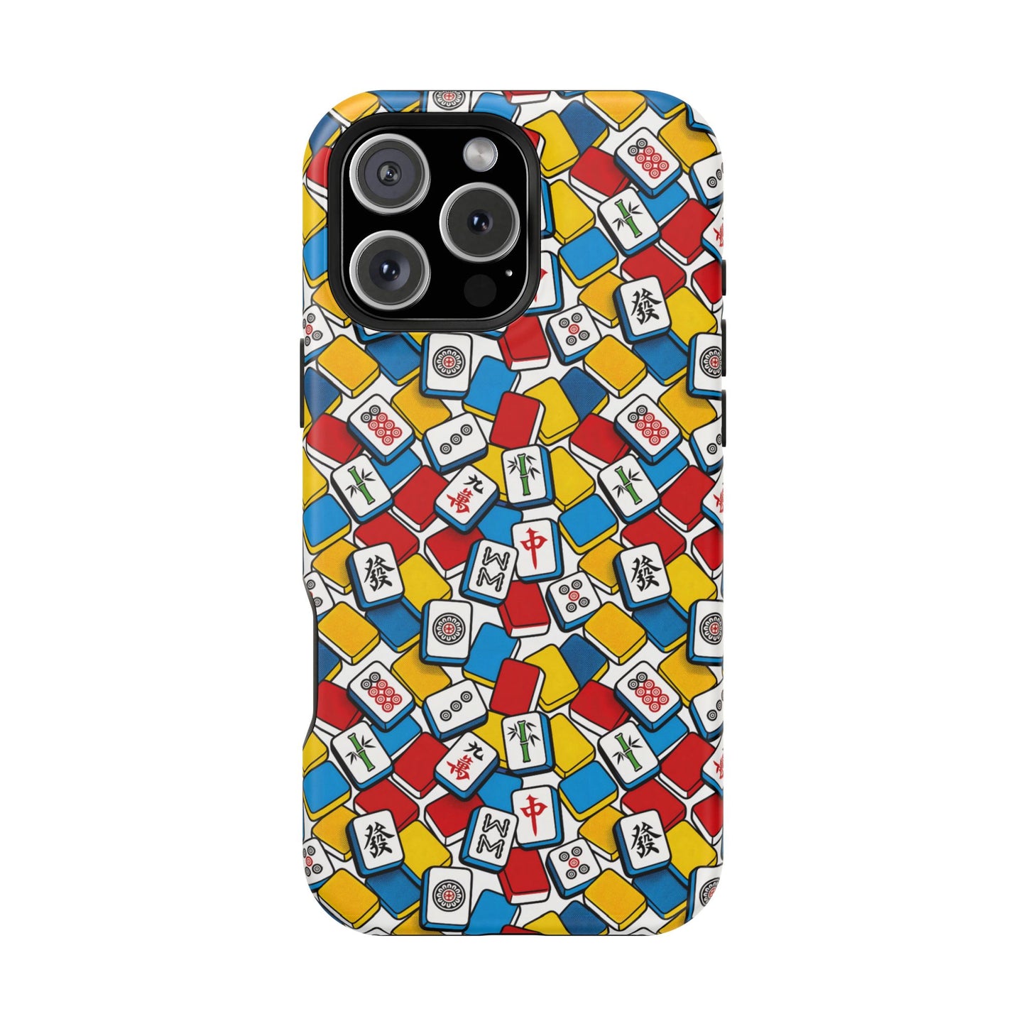 Mahjong-Inspired Vibrant iPhone Case — Magnetic Impact-Resistant