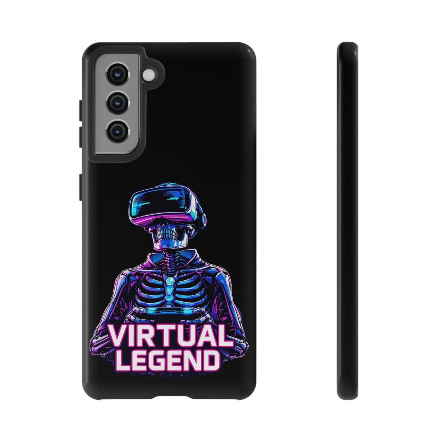 Virtual Legend Gamer Tough Case with shockproof design and 3D skeleton graphic for Samsung phones