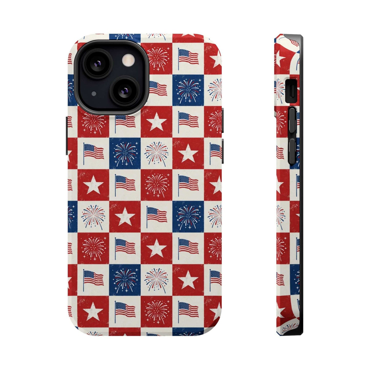 4th of July Patriotic iPhone Case — Magnetic Impact-Resistant