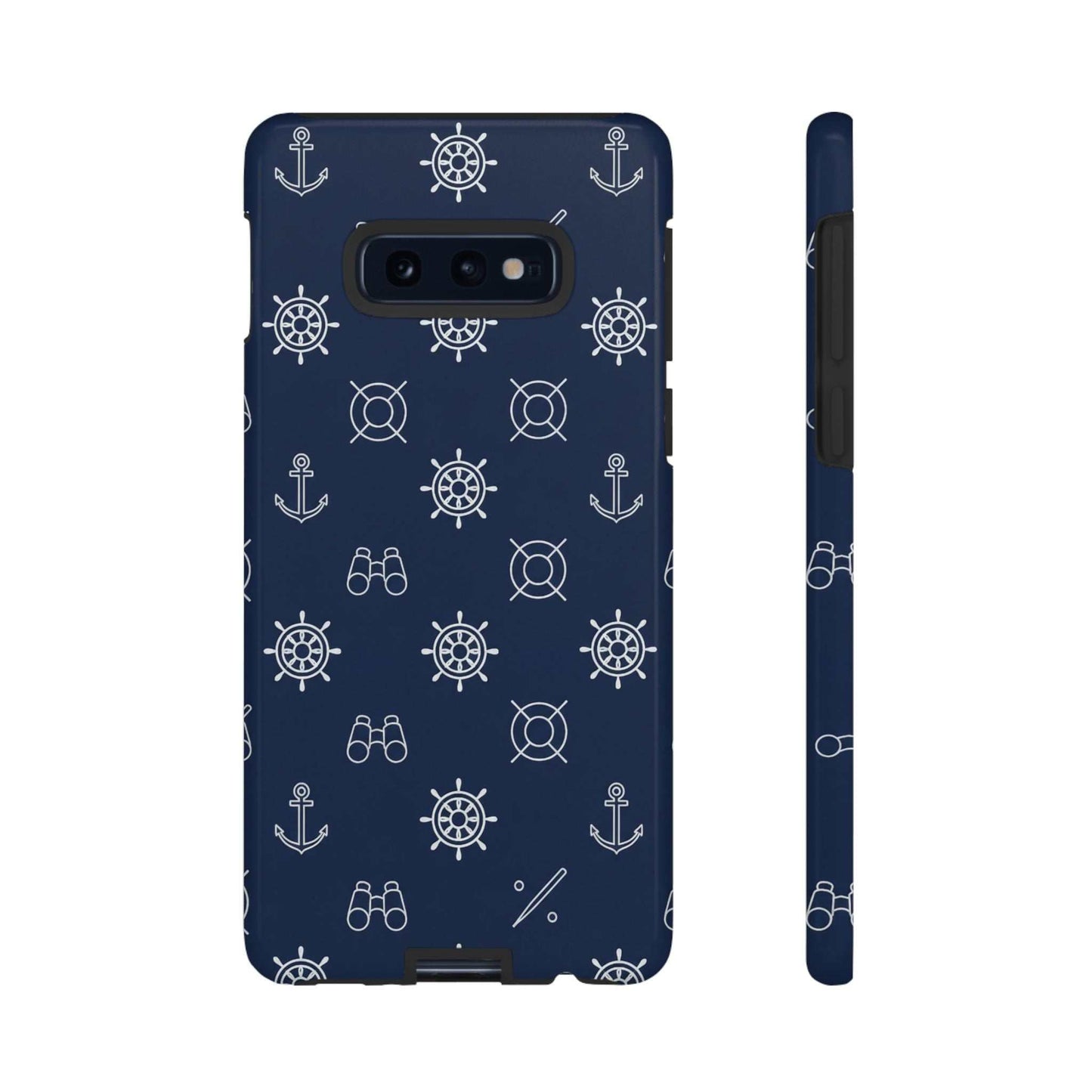 Minimalist nautical Samsung phone case with anchor design and dual-layer protection
