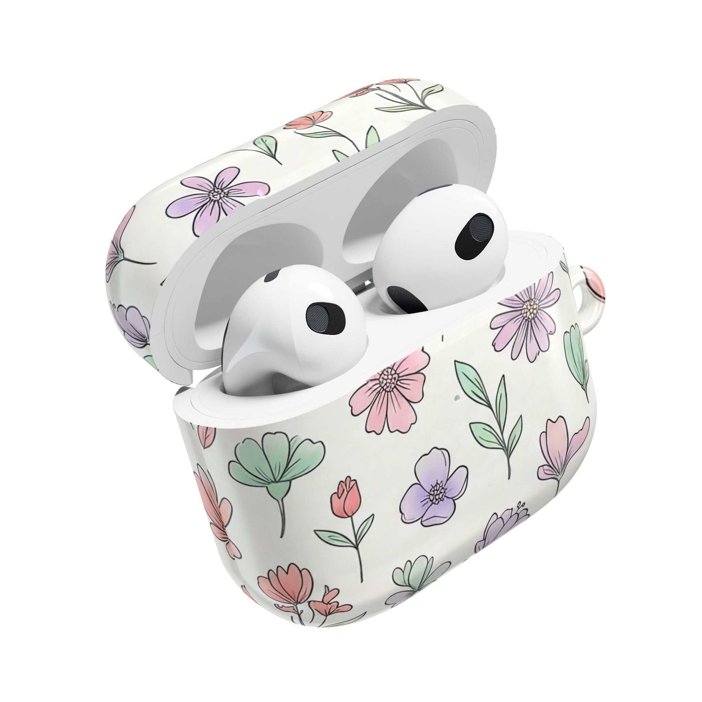 Floral AirPod Case — Artistic Botanical Protective Cover