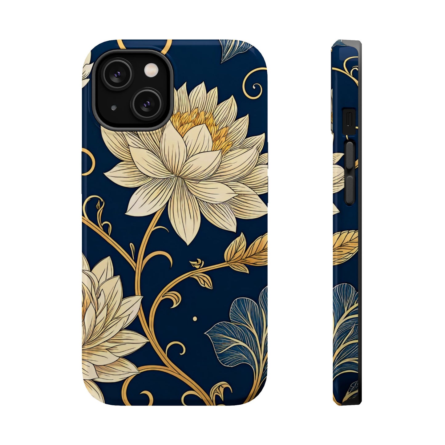 Golden Flower Design iPhone Tough Case