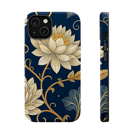 Golden Flower Design iPhone Tough Case