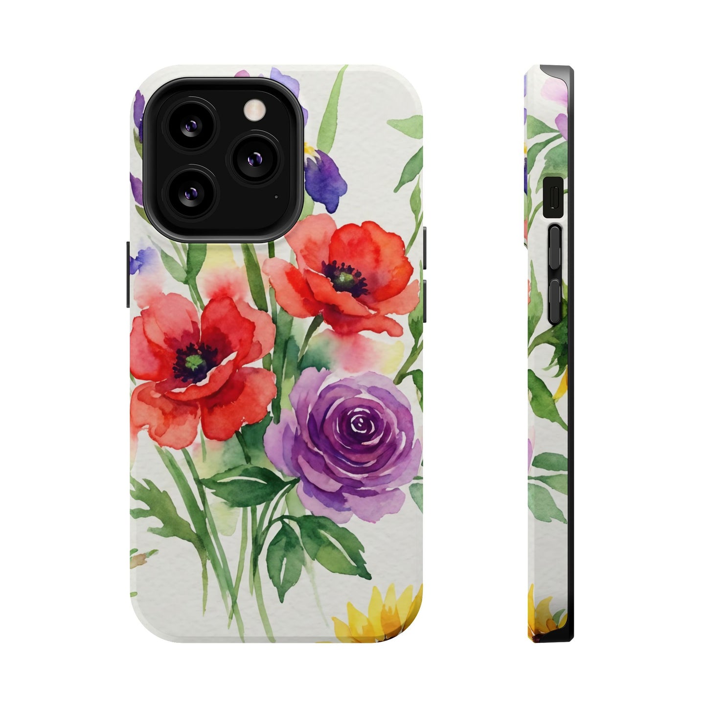 iPhone Case — Watercolor Bouquet Magnetic Impact-Resistant Case