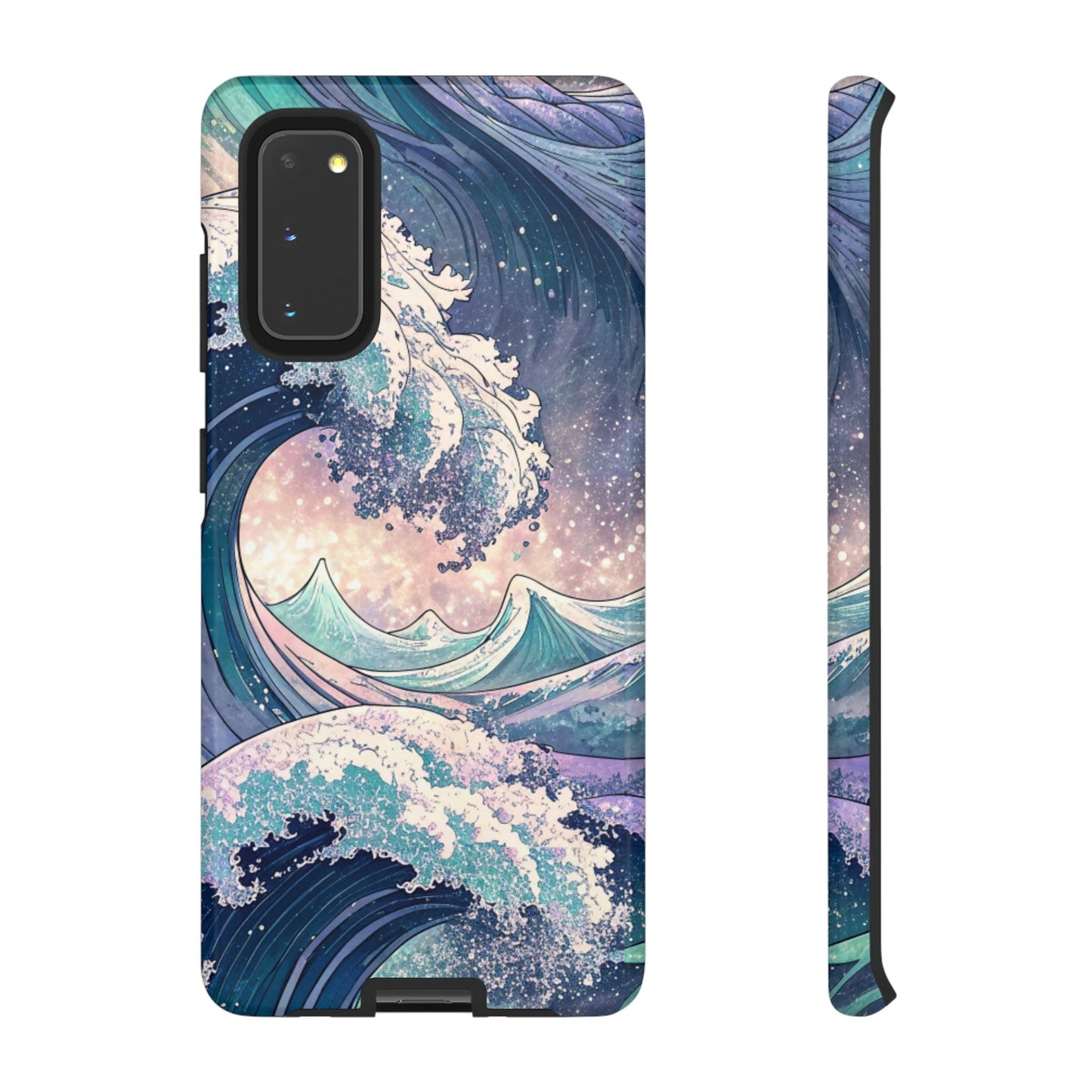 Crashing Waves Samsung tough phone case with durable material and beach-inspired wave design for Samsung Galaxy models.