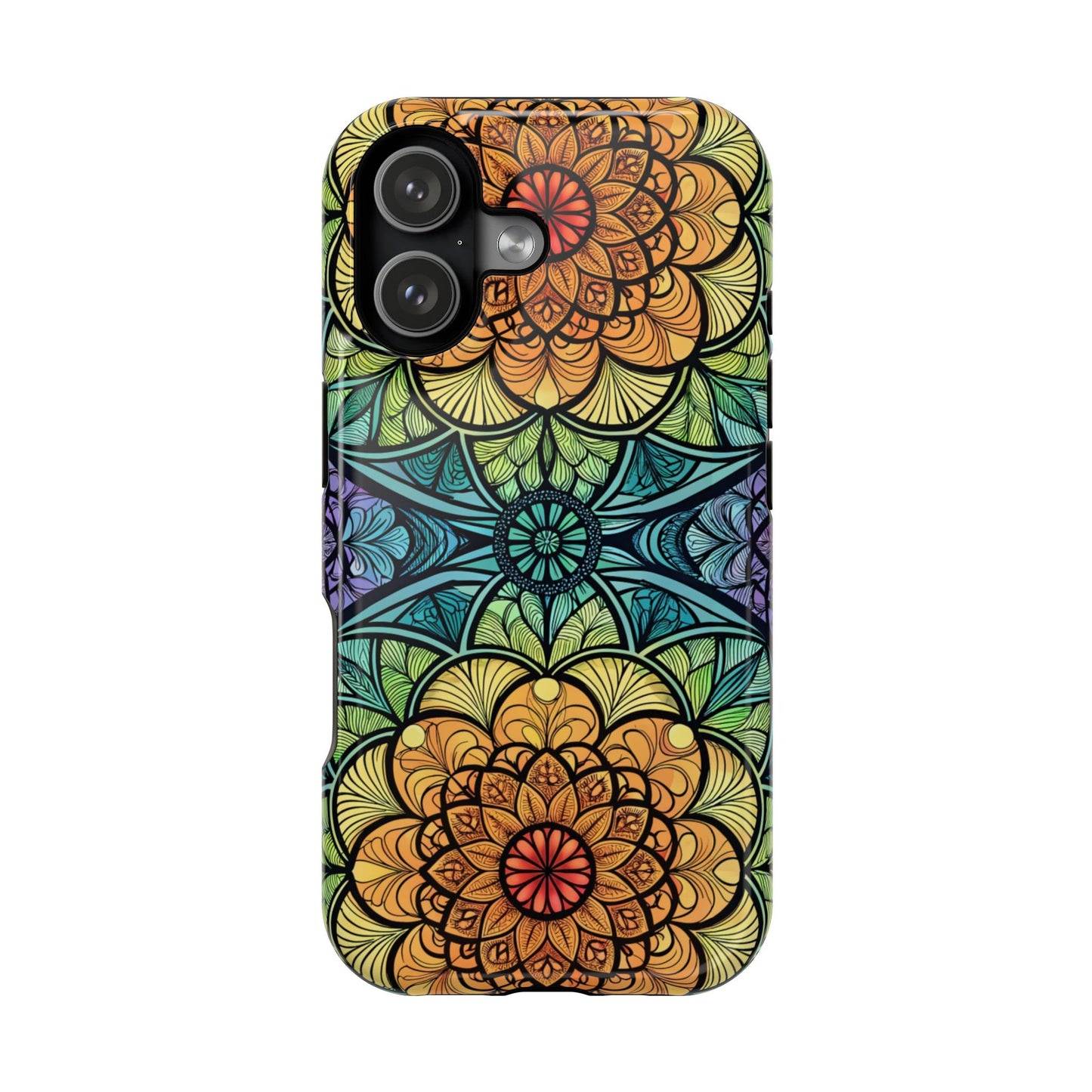 Hypnotic Colorful Kaleidoscope iPhone Case – Durable, Stylish, MagSafe Compatible