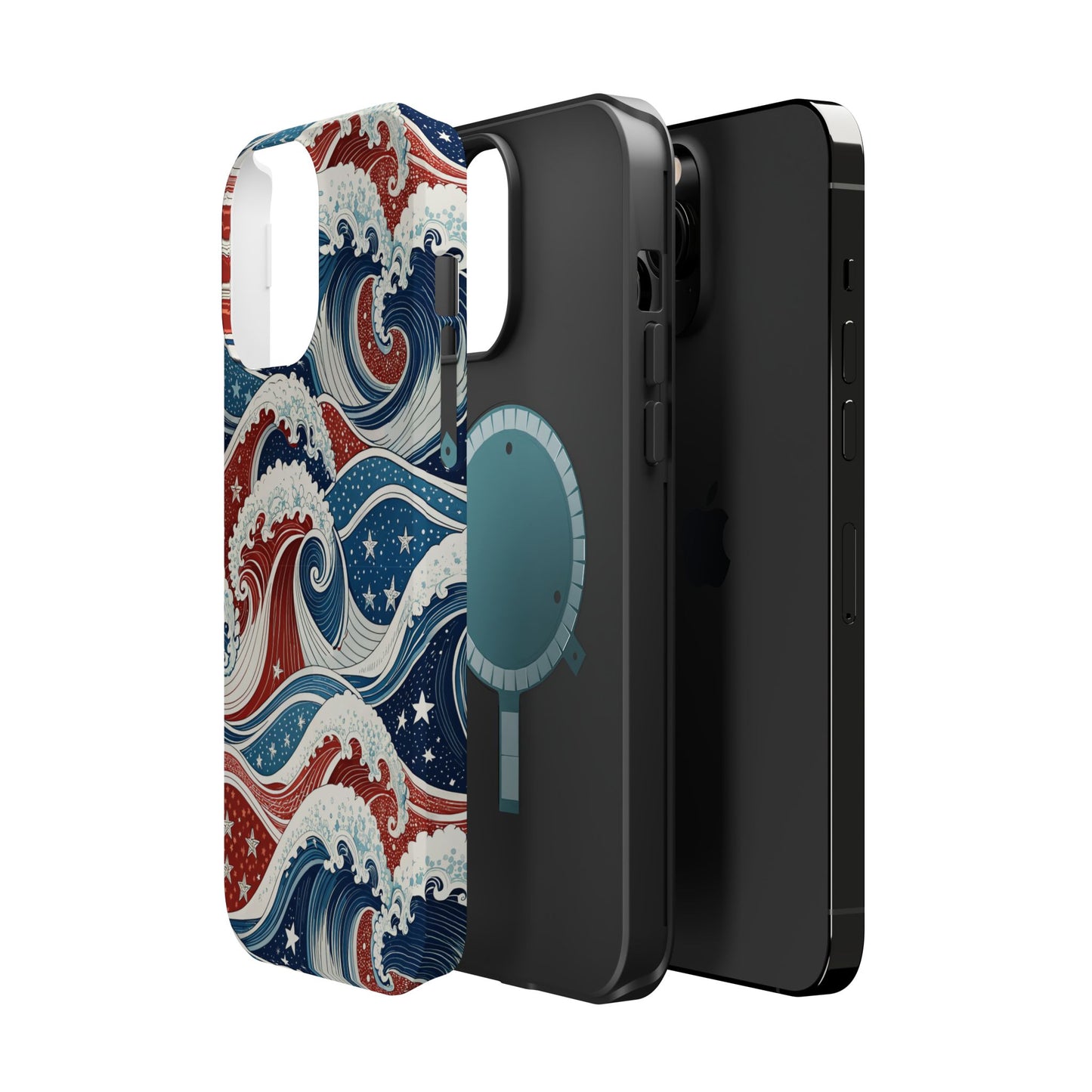 Patriotic Waves Design iPhone Tough Case