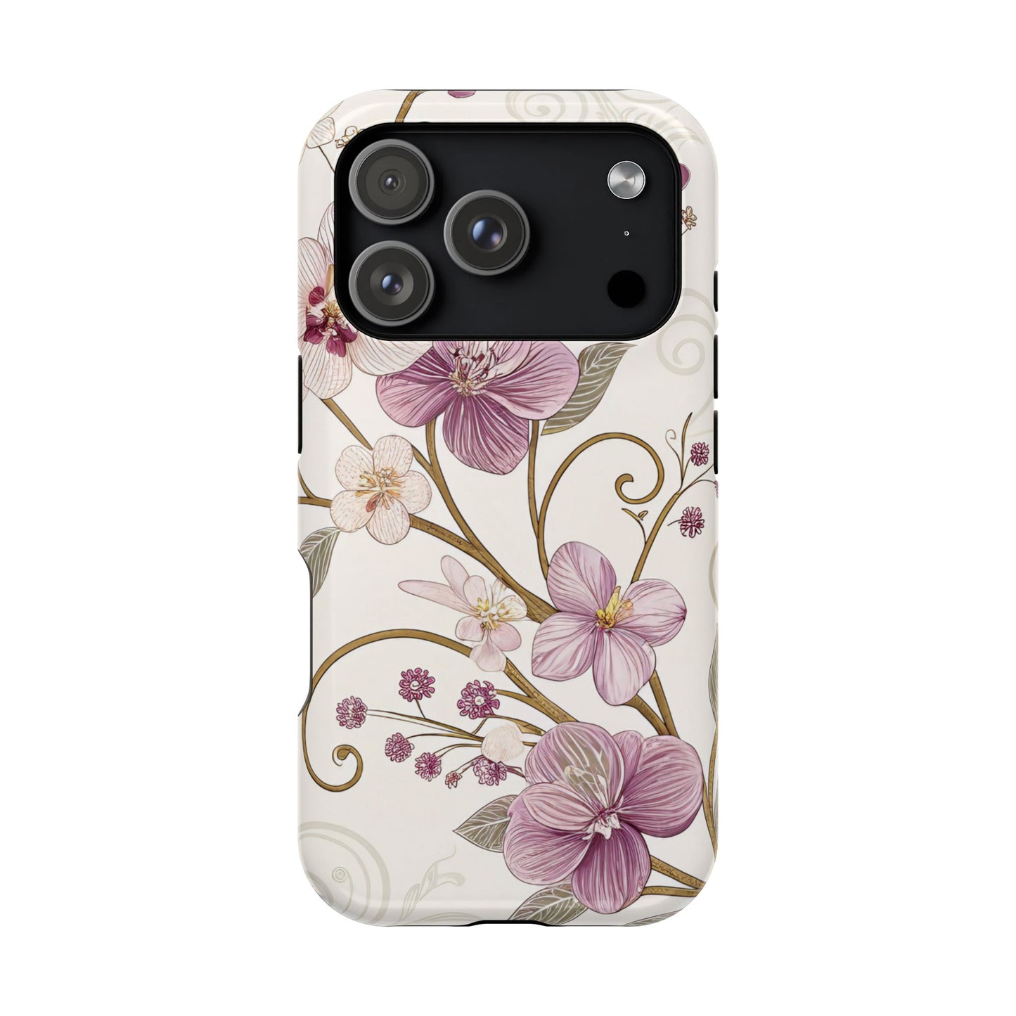 Purple Flower Design iPhone Tough Case